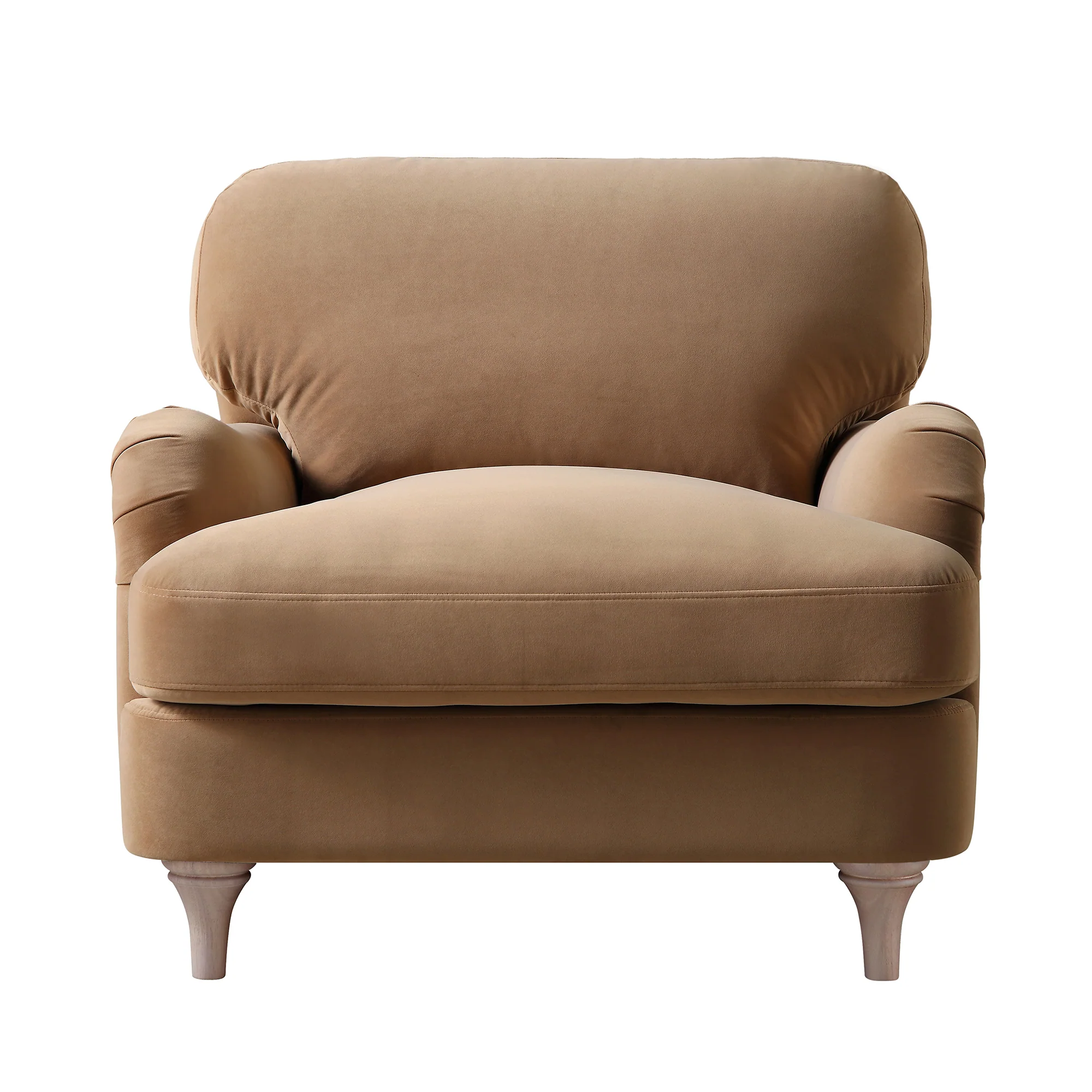 Daphnis Camel Velvet Sofa, 1-Seater - Image 6