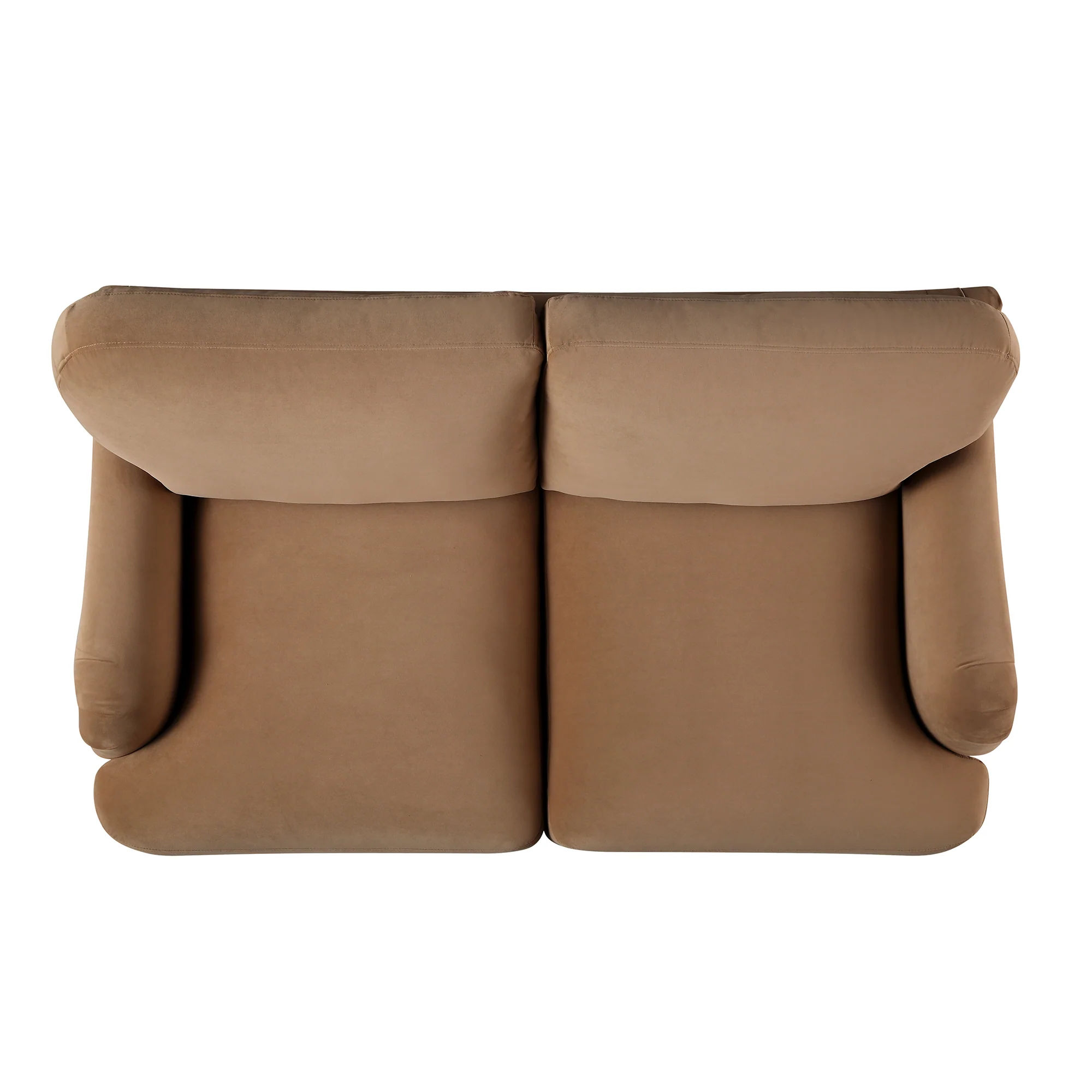 Daphnis Camel Velvet Sofa, 2-Seater - Image 7