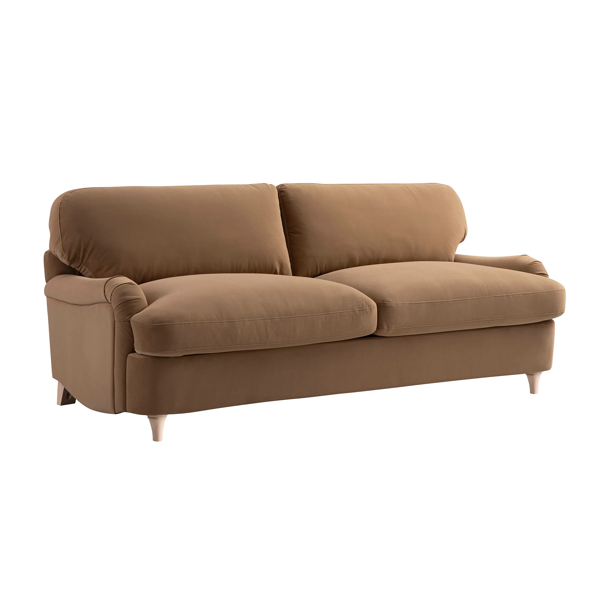 Daphnis Camel Velvet Sofa Bed, Large 3-Seater - Image 15