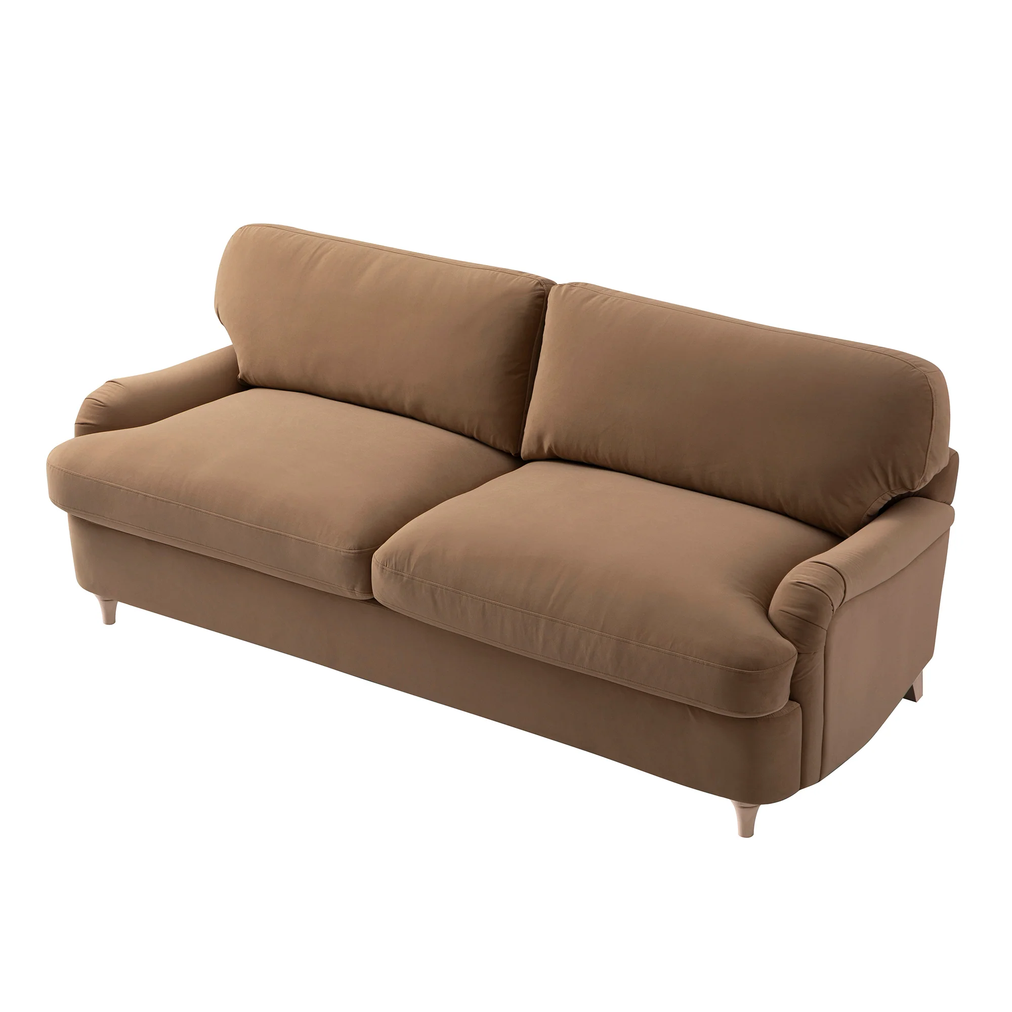 Daphnis Camel Velvet Sofa Bed, Large 3-Seater - Image 17