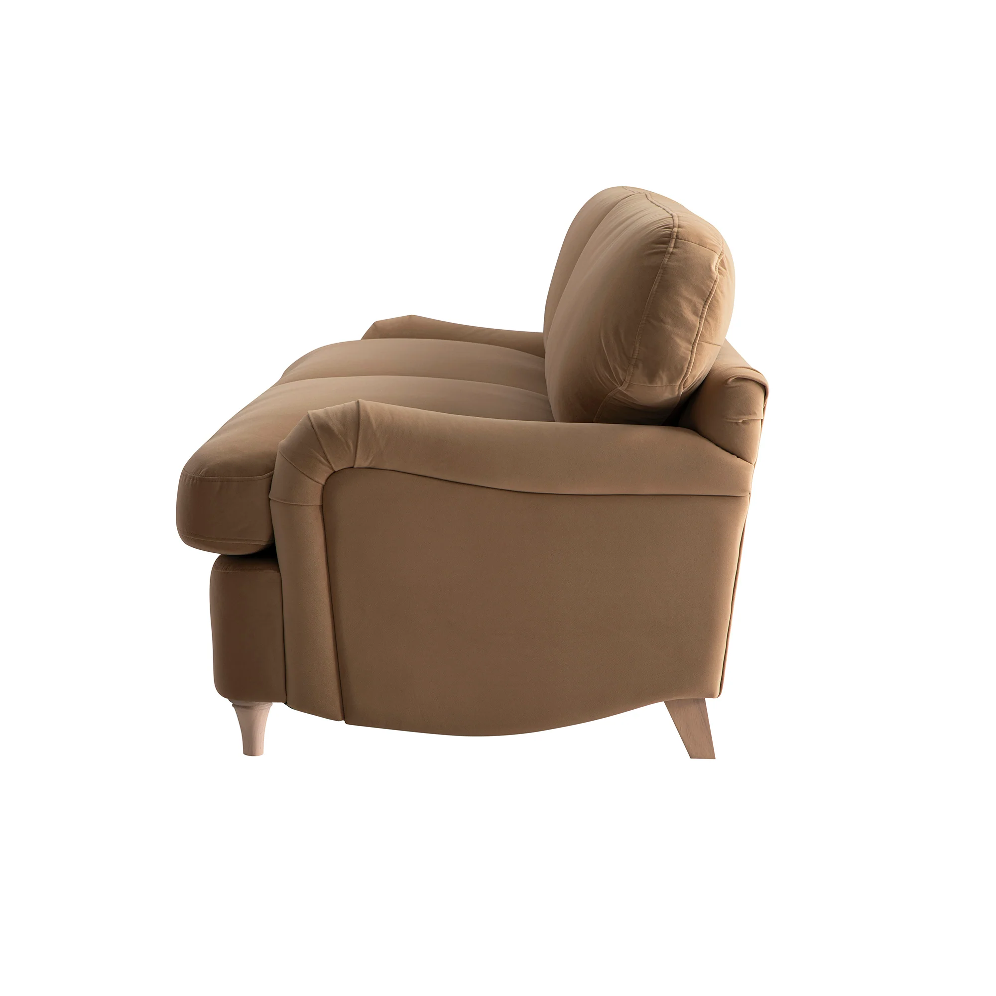 Daphnis Camel Velvet Sofa Bed, Large 3-Seater - Image 18