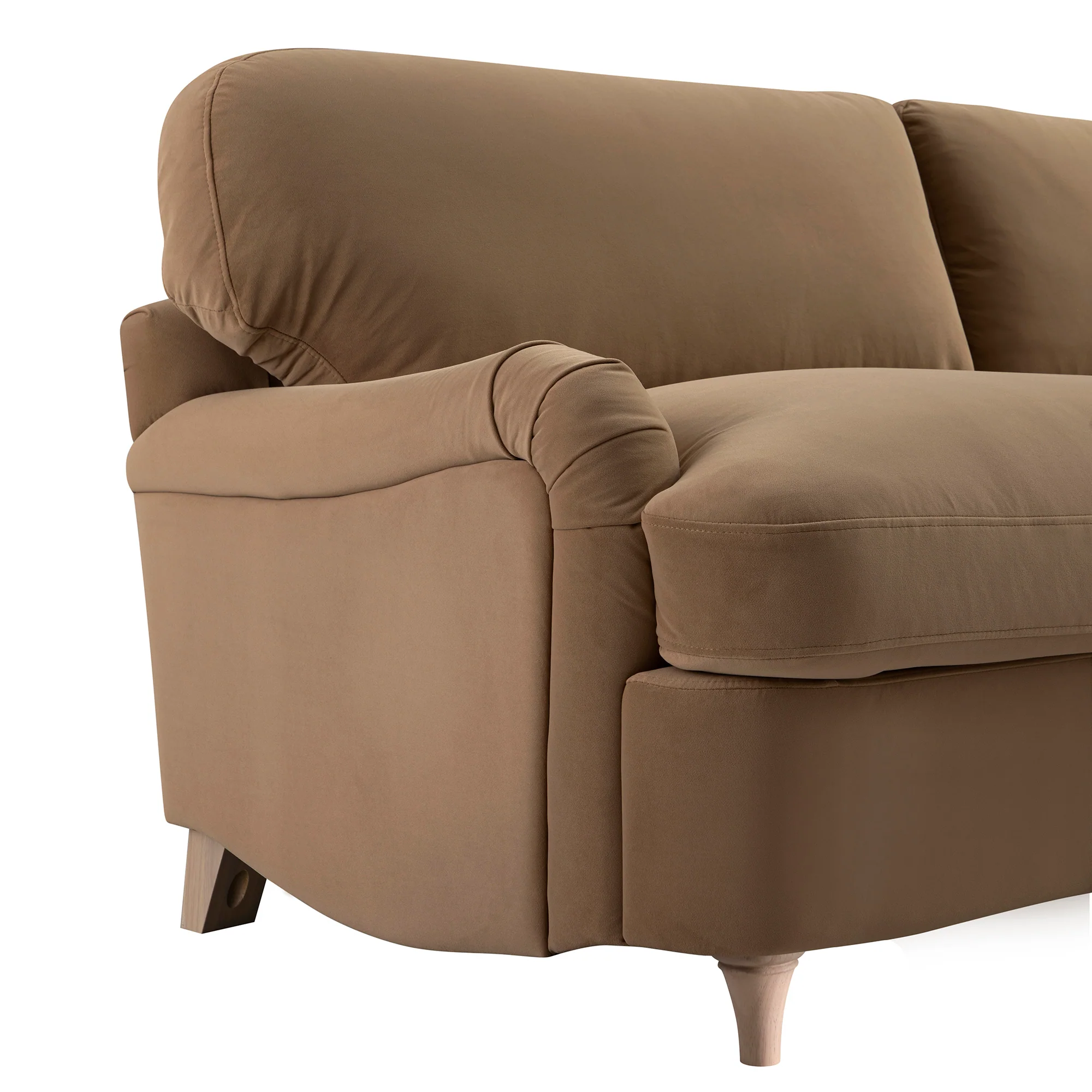 Daphnis Camel Velvet Sofa Bed, Large 3-Seater - Image 20