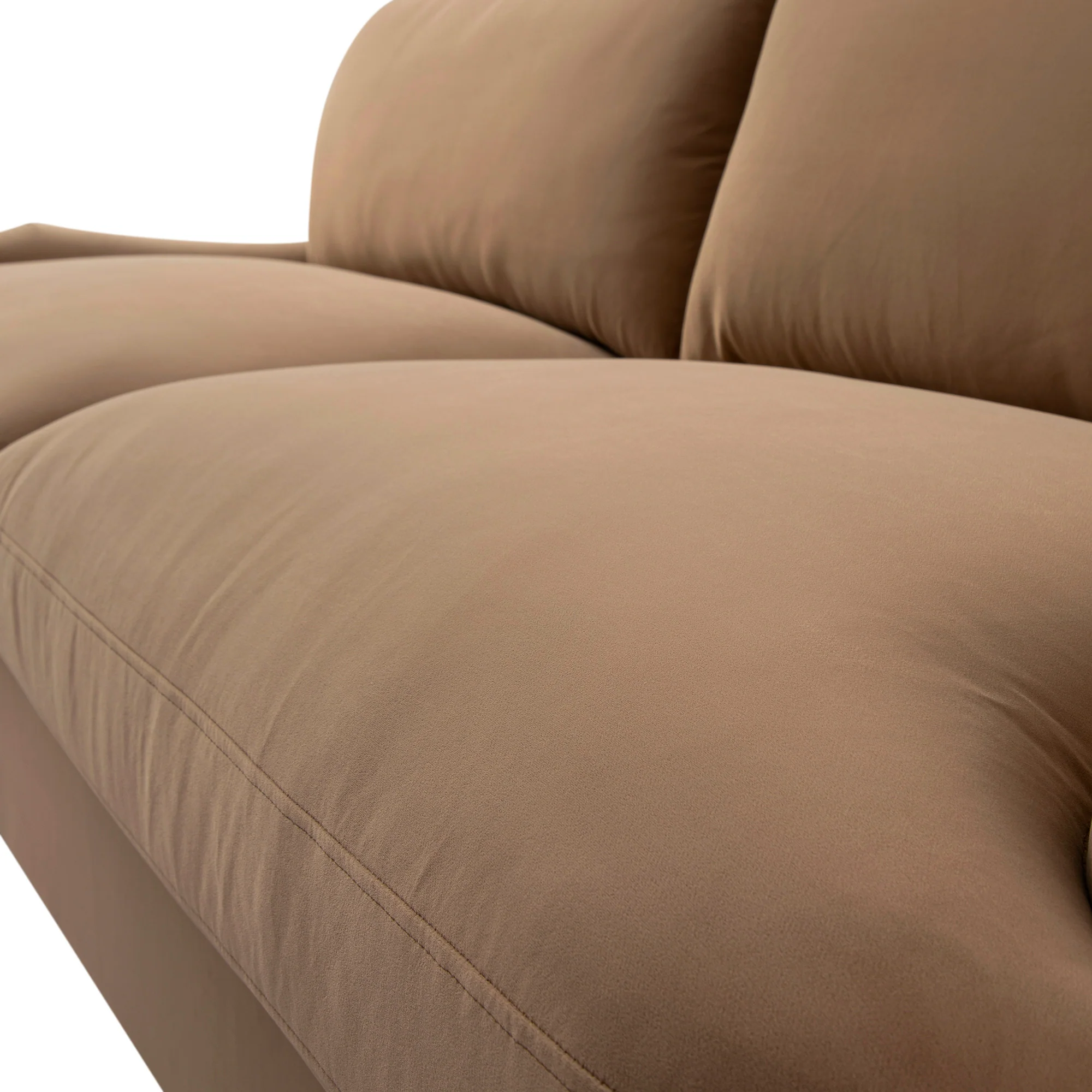 Daphnis Camel Velvet Sofa Bed, Large 3-Seater - Image 21