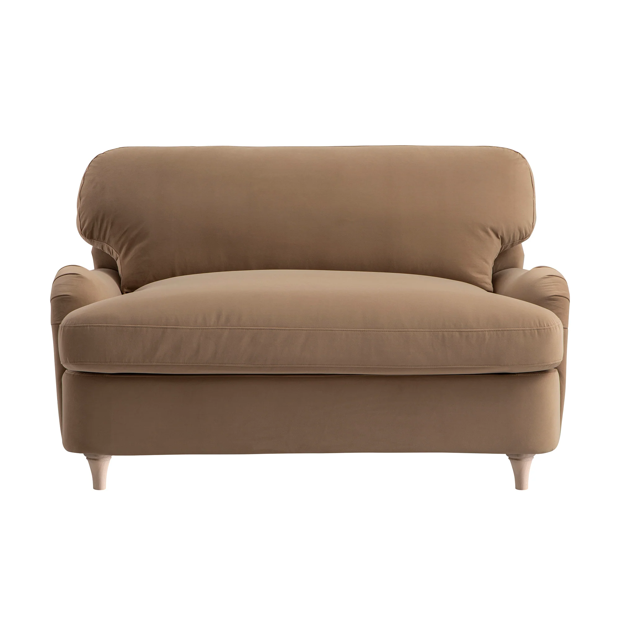 Daphnis Camel Velvet Sofa Bed, Loveseat - Image 10