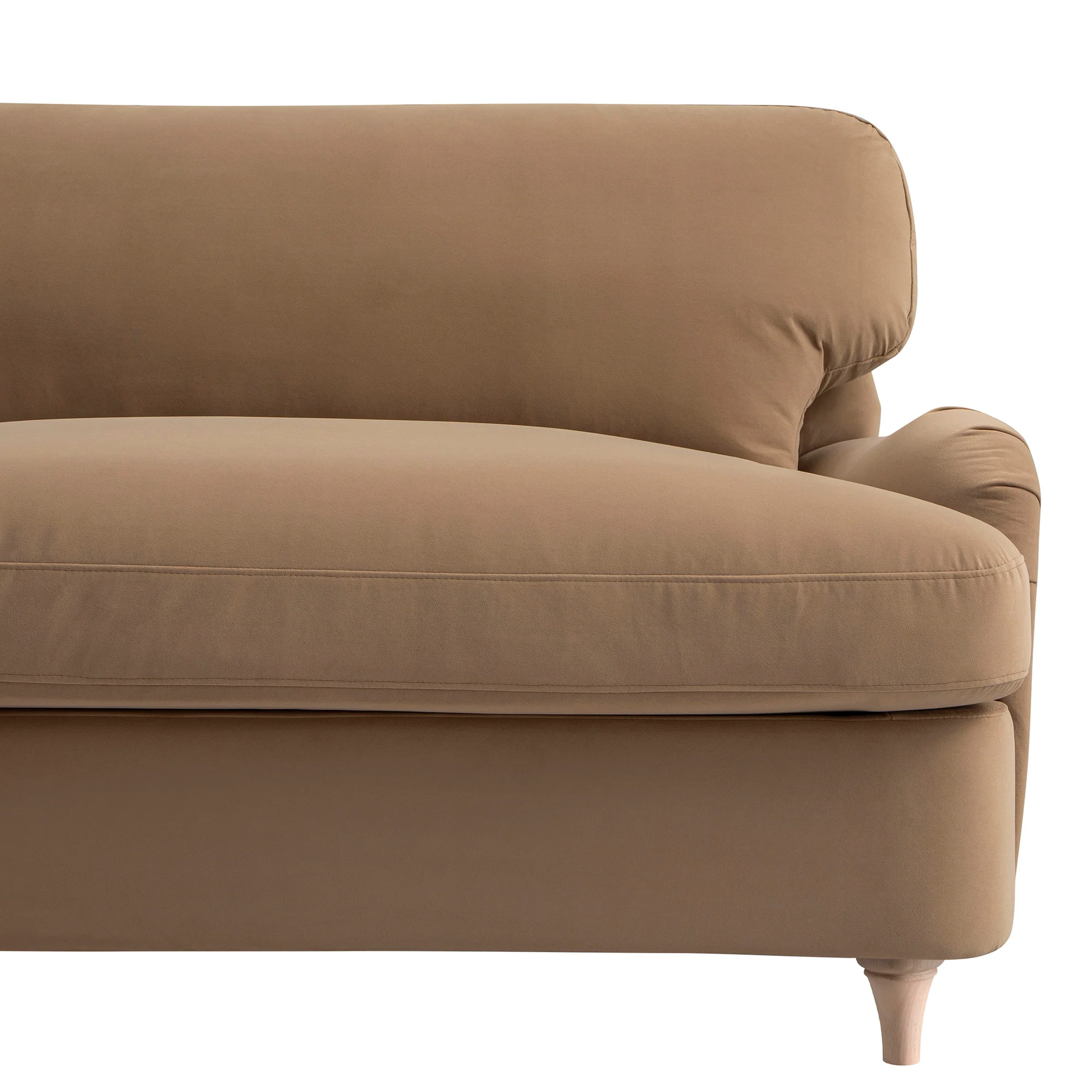 Daphnis Camel Velvet Sofa Bed, Loveseat - Image 18