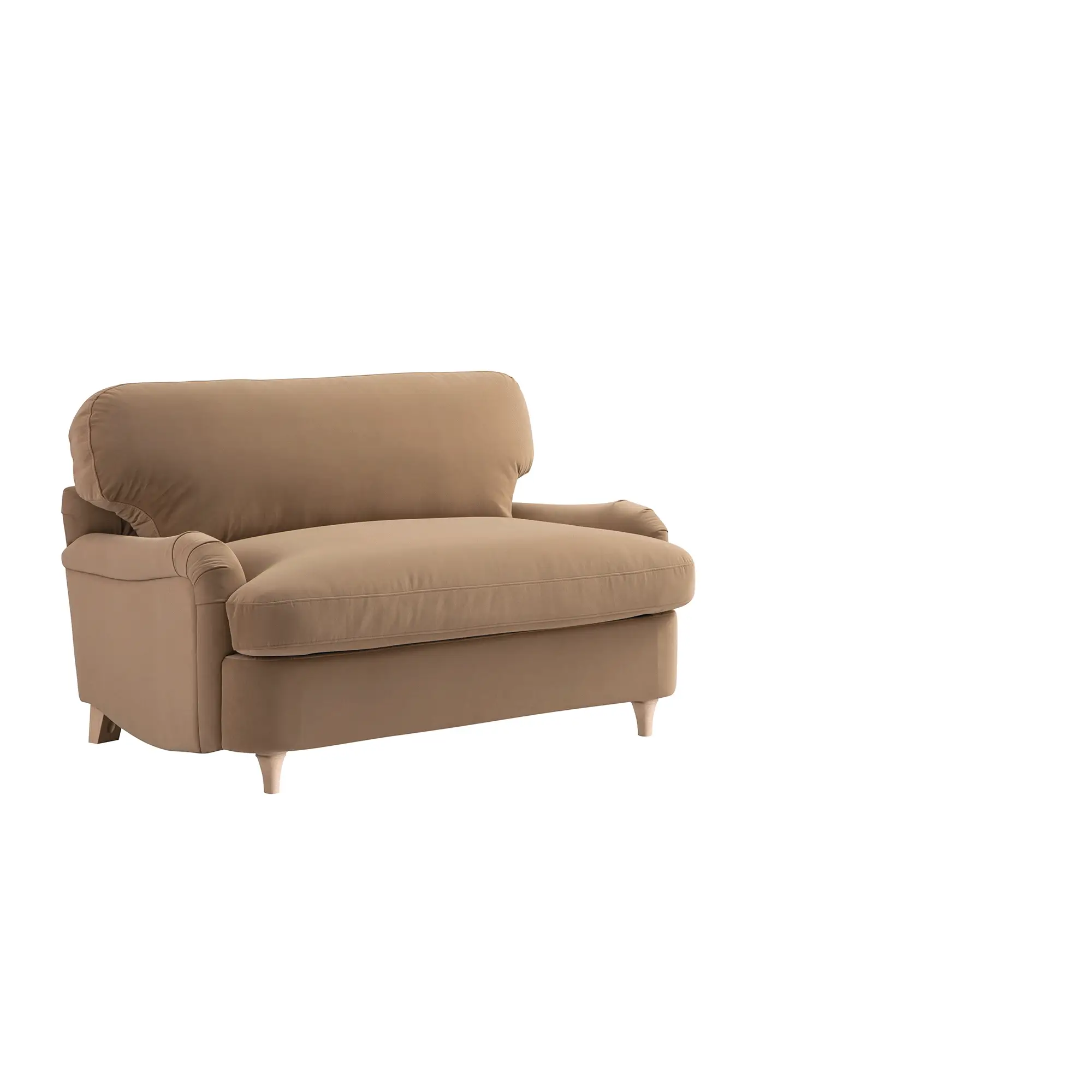 Daphnis Camel Velvet Sofa Bed, Loveseat - Image 9