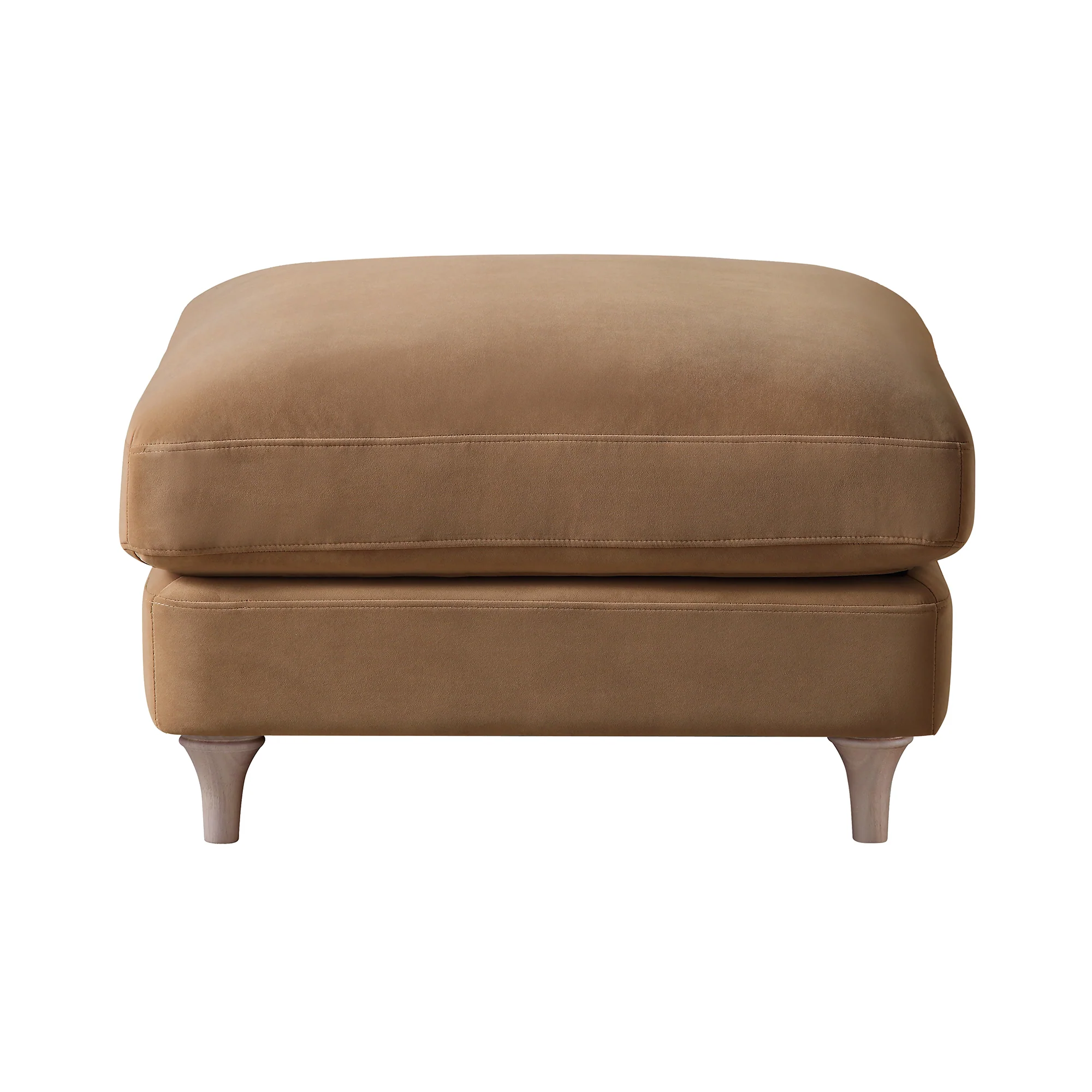 Daphnis Camel Velvet Sofa, Footstool - Image 5