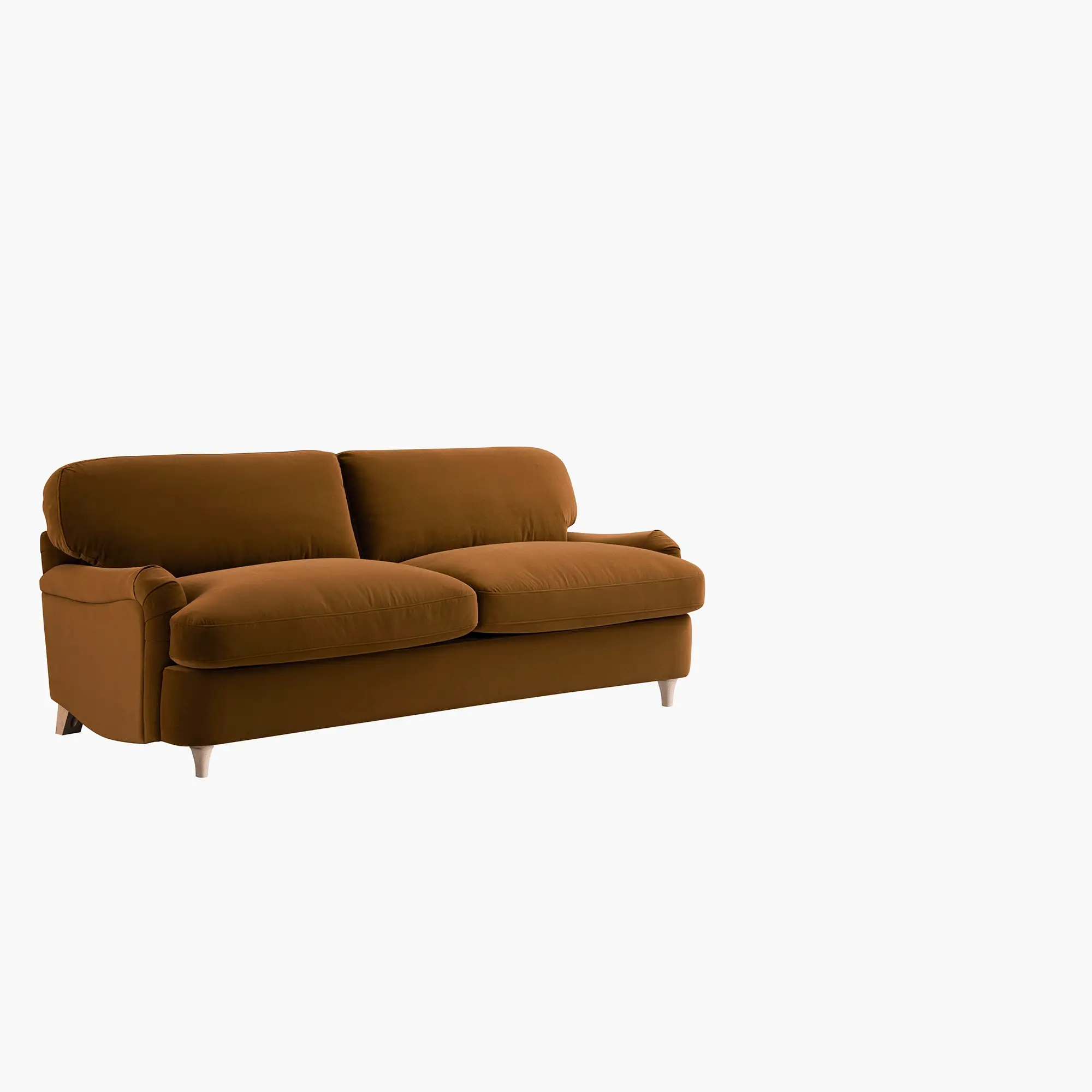 Daphnis Cinnamon Velvet Sofa Bed, Large 3-Seater - Image 9