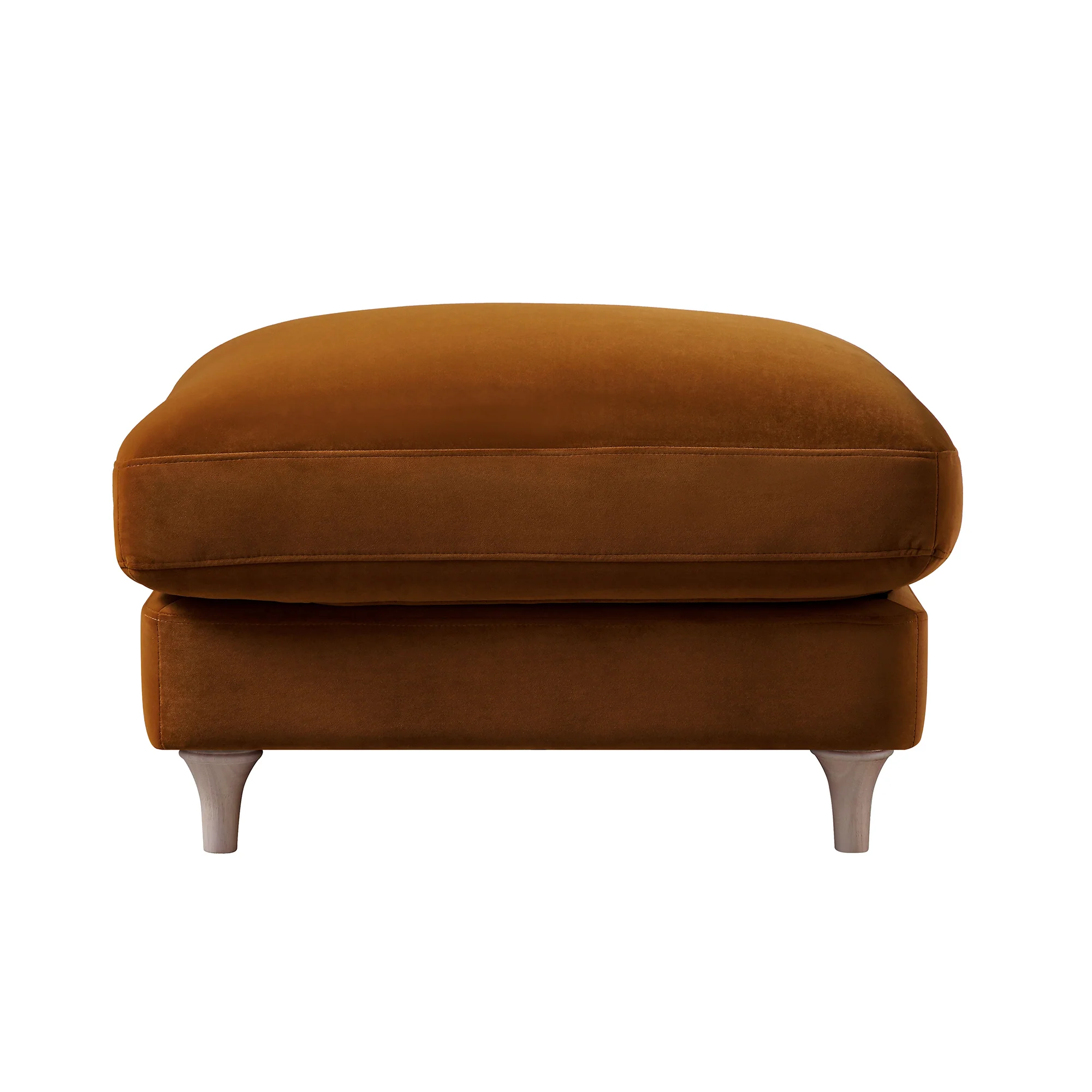 Daphnis Cinnamon Velvet Sofa, Footstool - Image 4