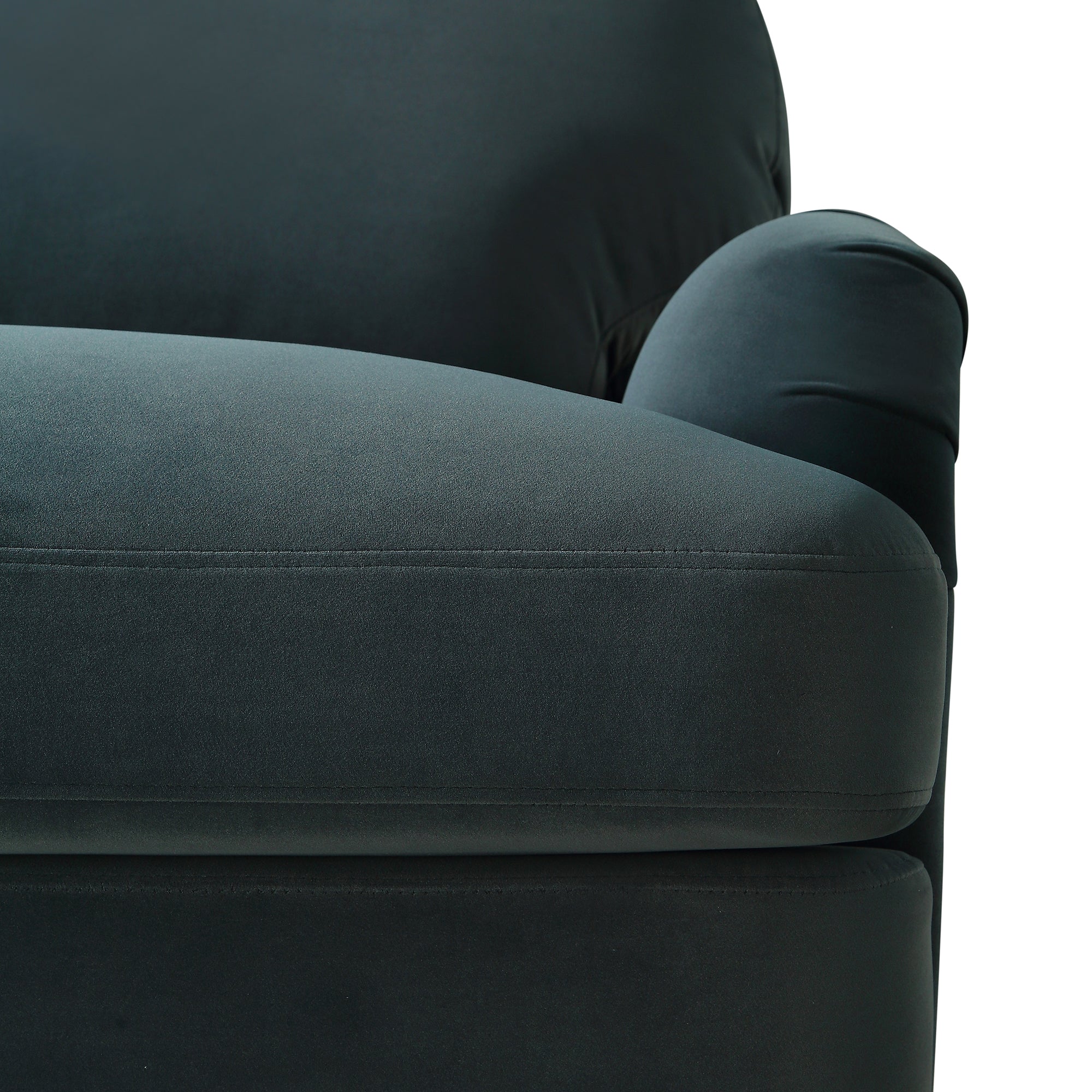 Daphnis Aegean Blue Velvet Sofa, 1-Seater - Image 11