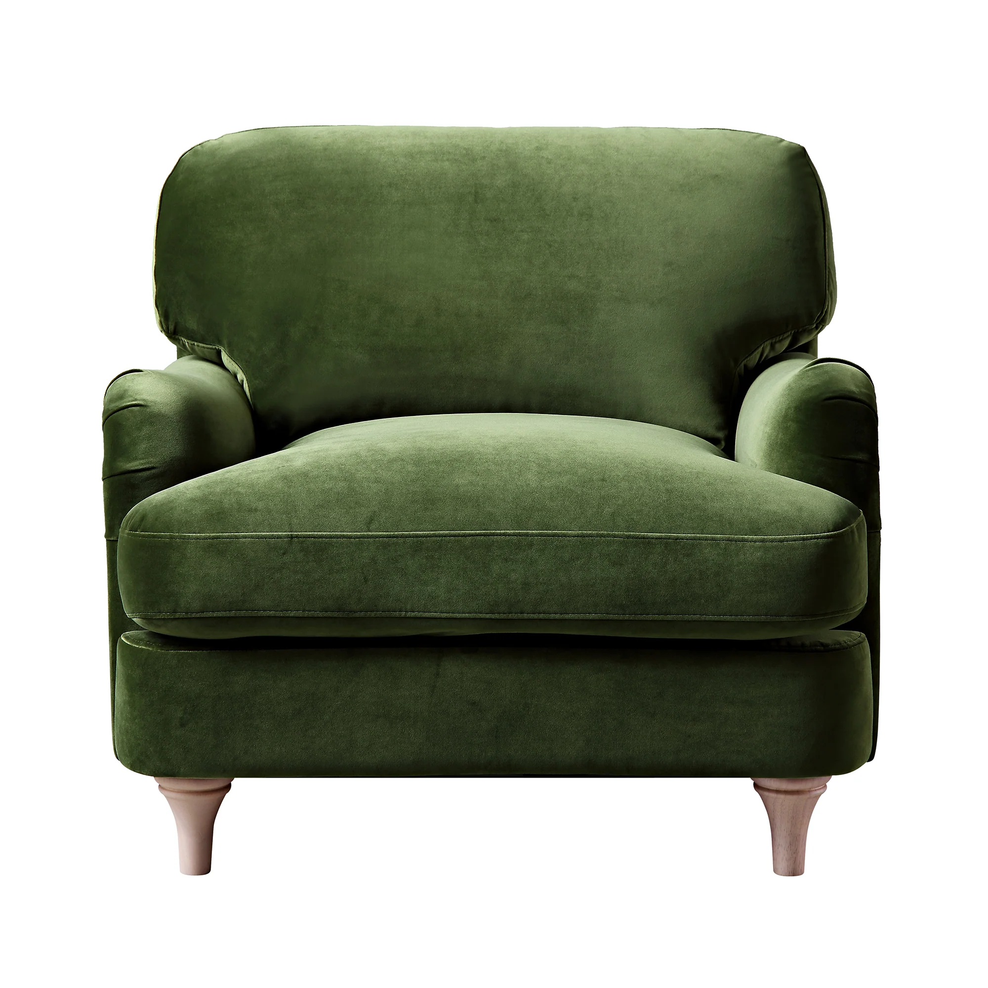Daphnis Fern Green Velvet Sofa, 1-Seater - Image 6