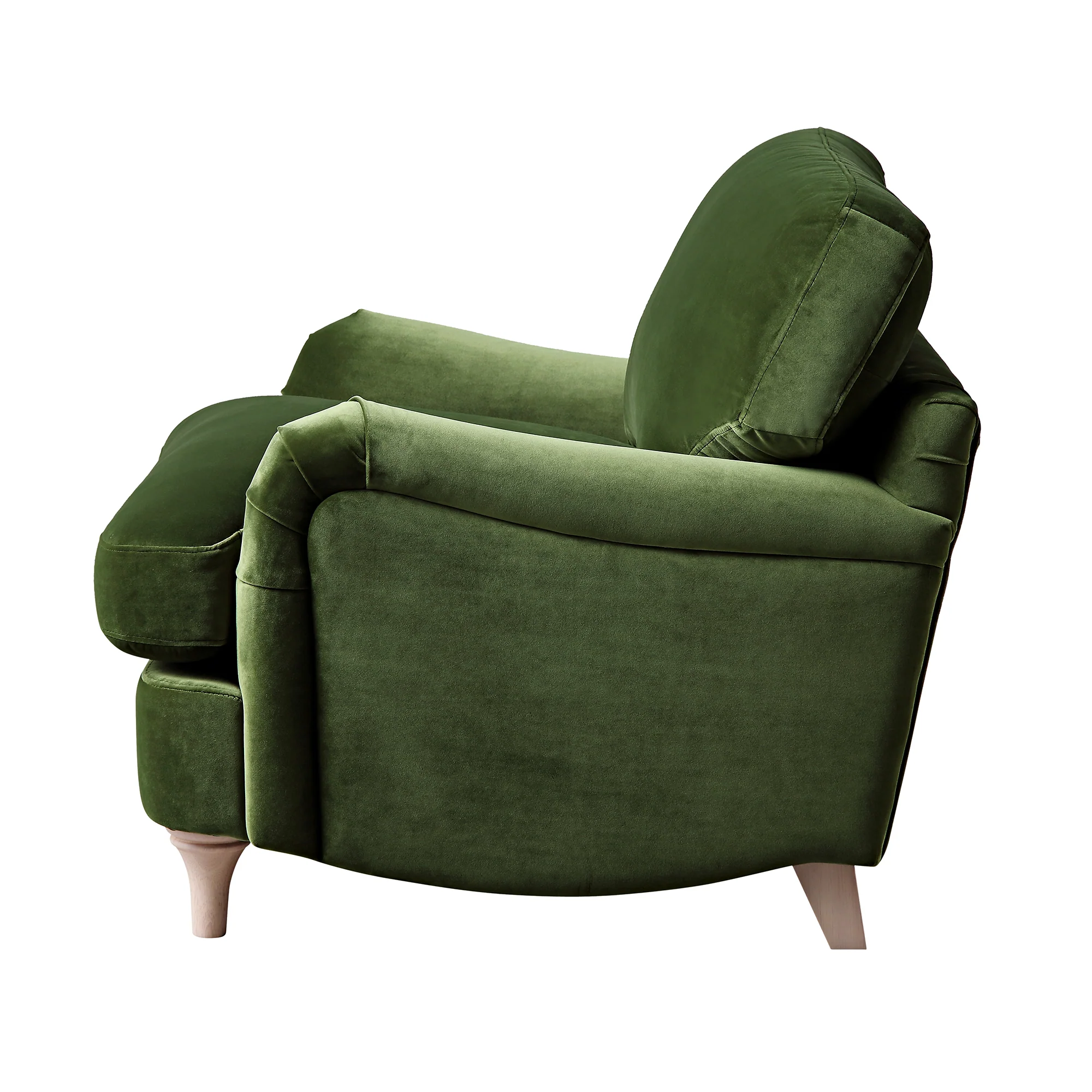 Daphnis Fern Green Velvet Sofa, 1-Seater - Image 9