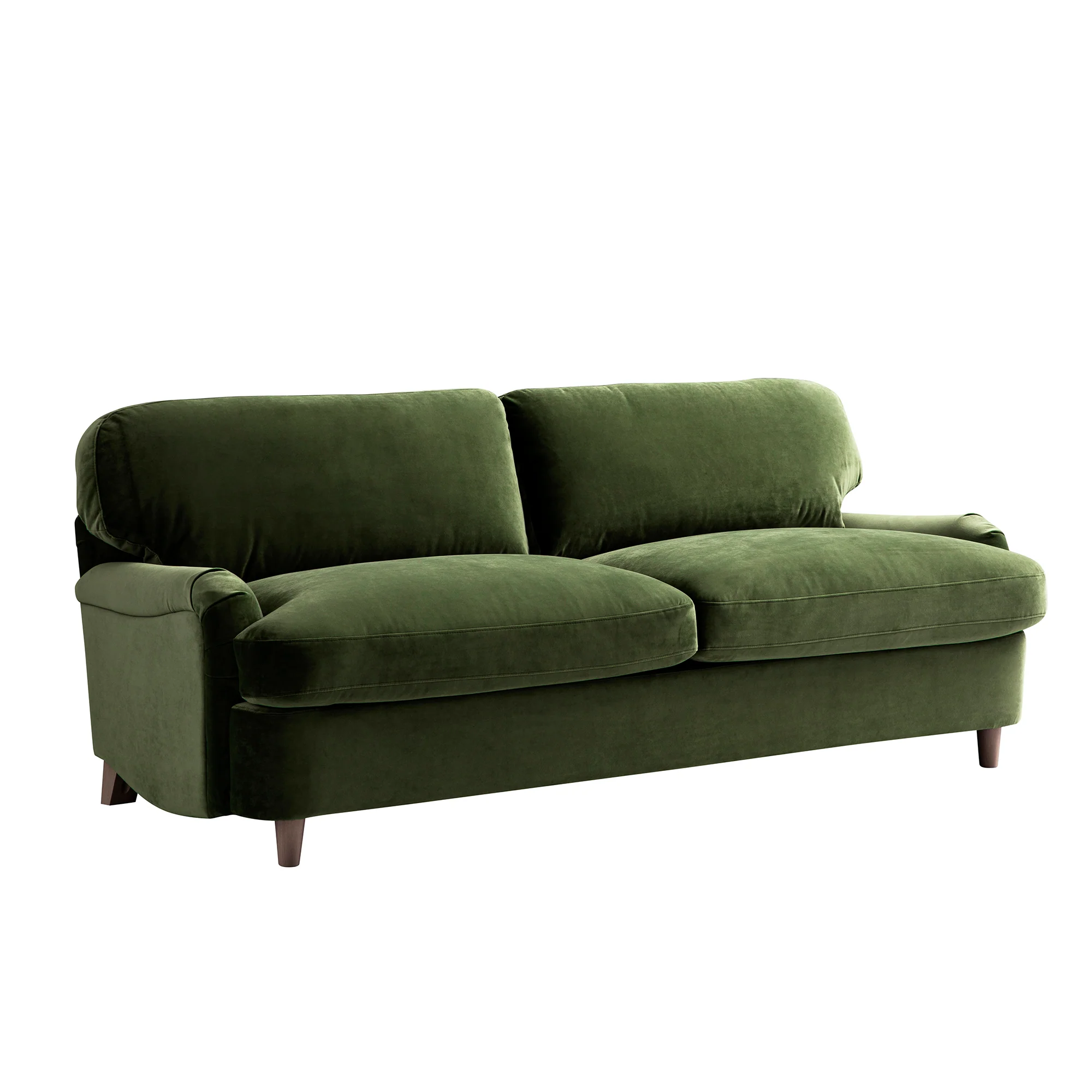 Daphnis Fern Green Velvet Sofa Bed, Large 3-Seater - Image 12