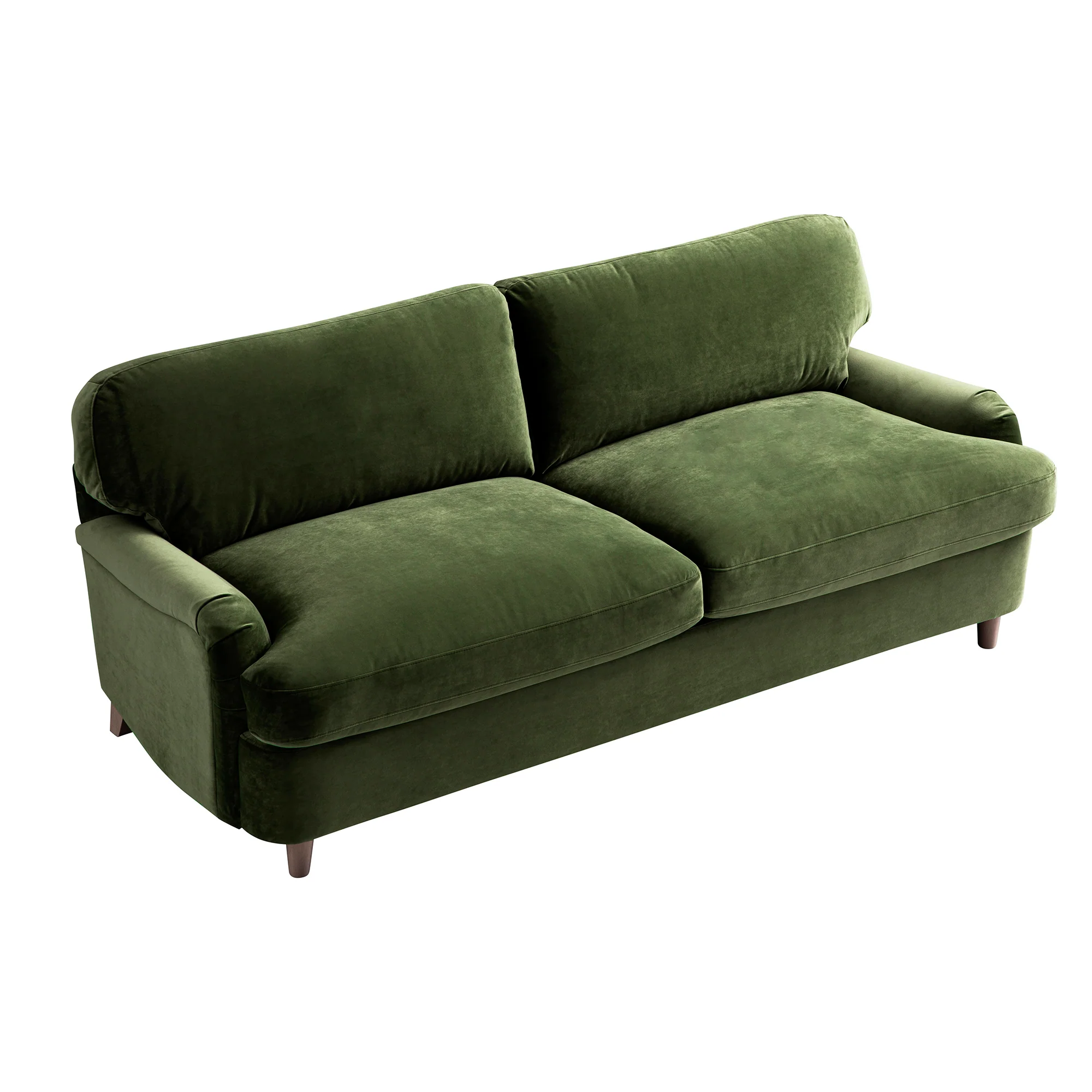 Daphnis Fern Green Velvet Sofa Bed, Large 3-Seater - Image 13