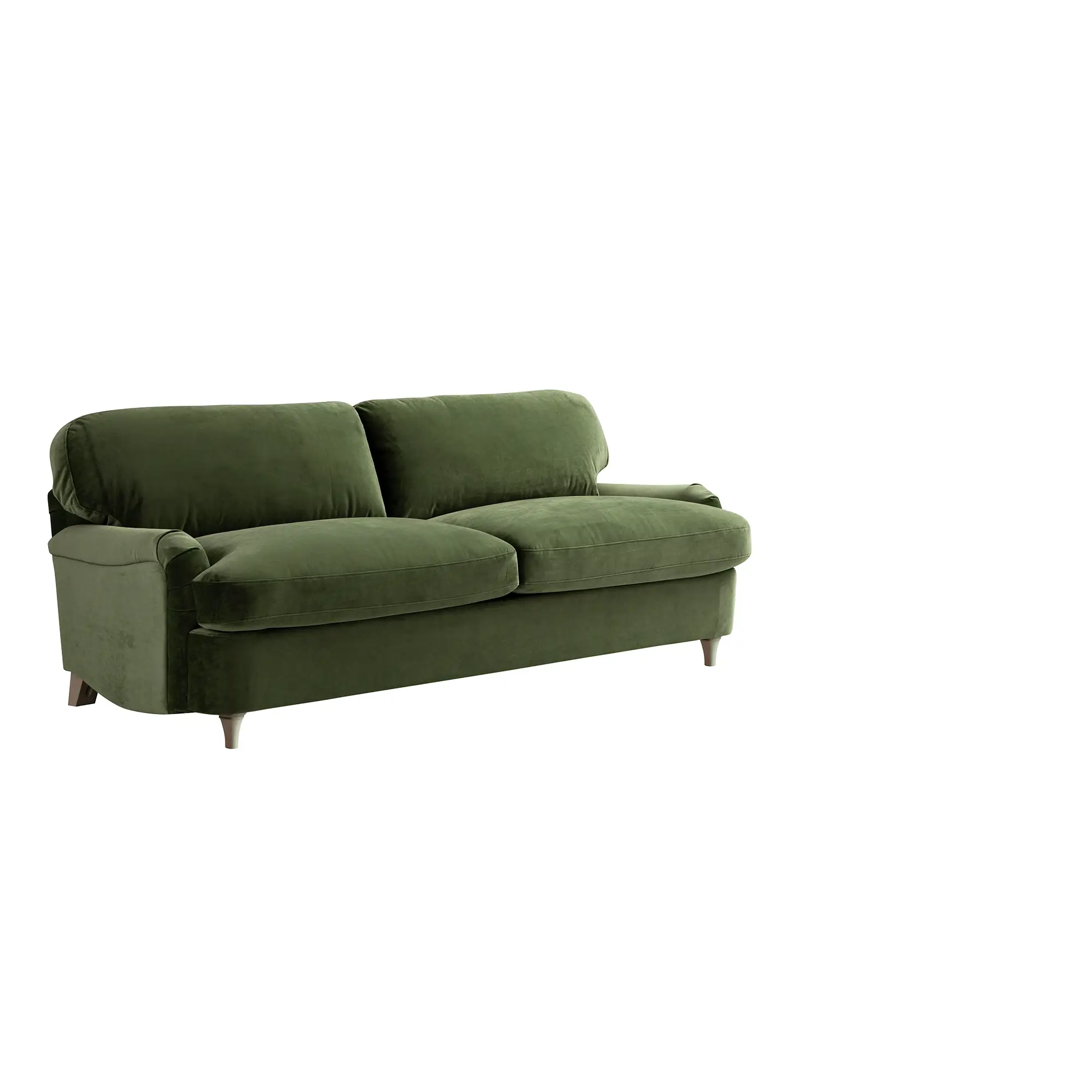 Daphnis Fern Green Velvet Sofa Bed, Large 3-Seater - Image 8