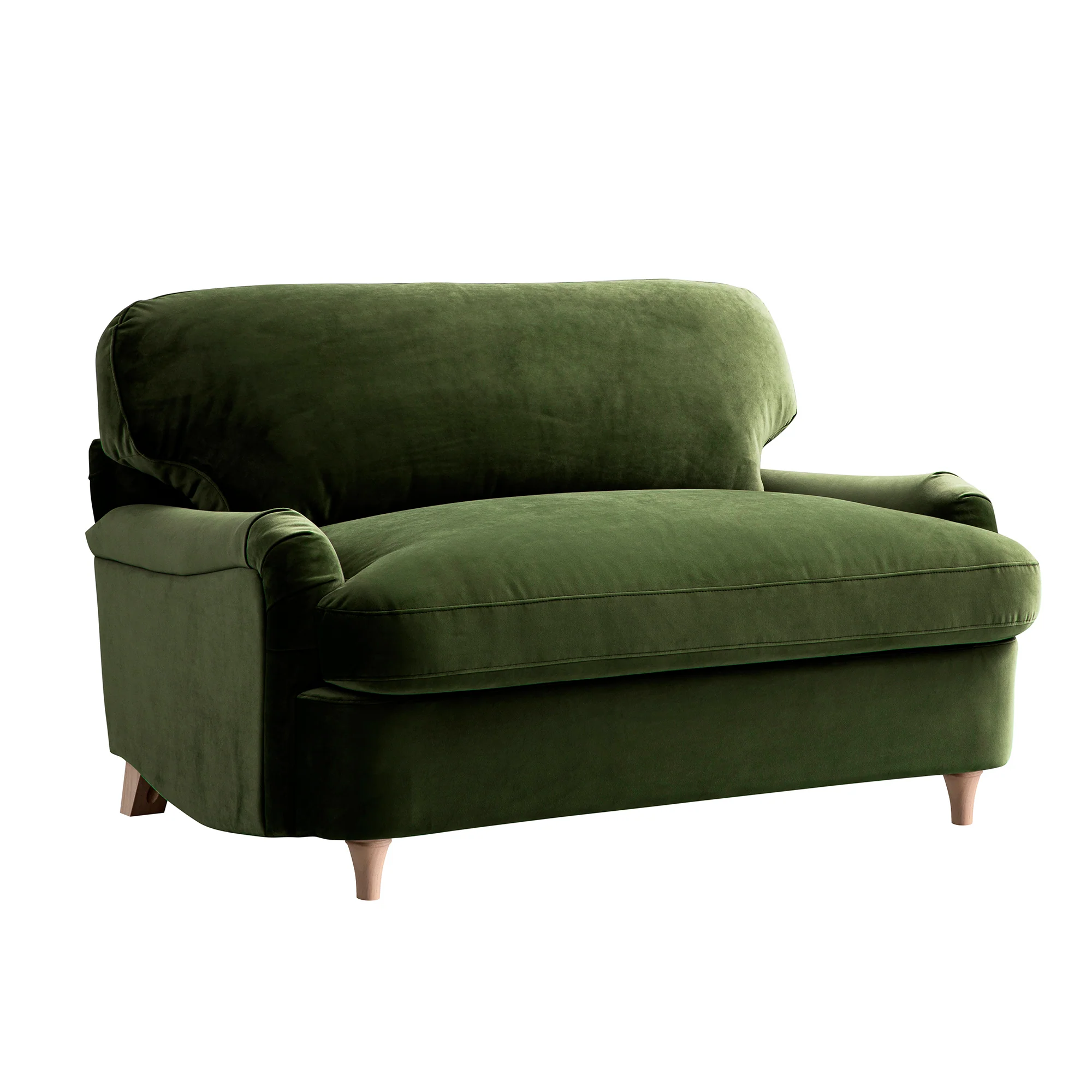 Daphnis Fern Green Velvet Sofa Bed, Loveseat - Image 12