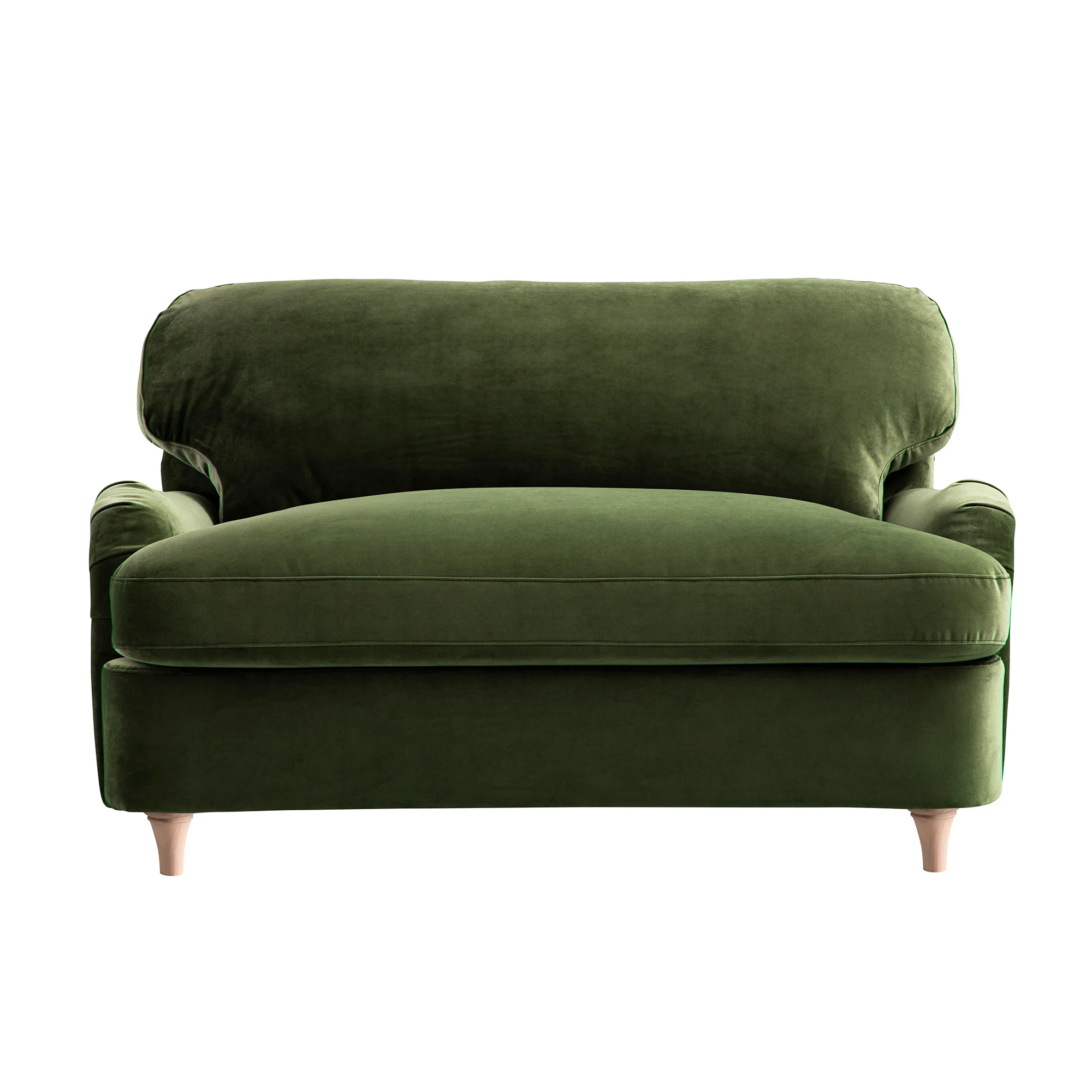 Daphnis Fern Green Velvet Sofa Bed, Loveseat - Image 8