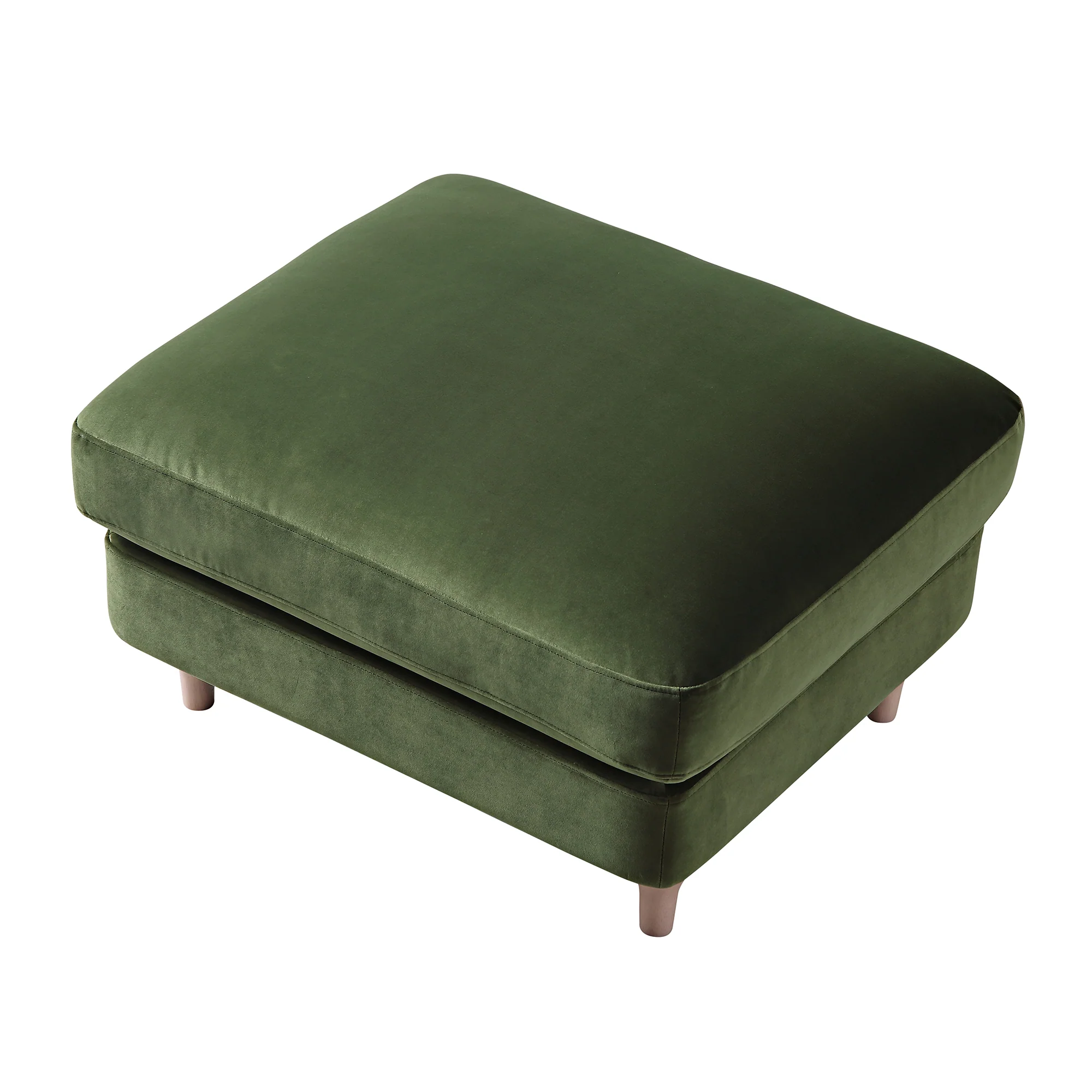 Daphnis Fern Green Velvet Sofa, Footstool - Image 8