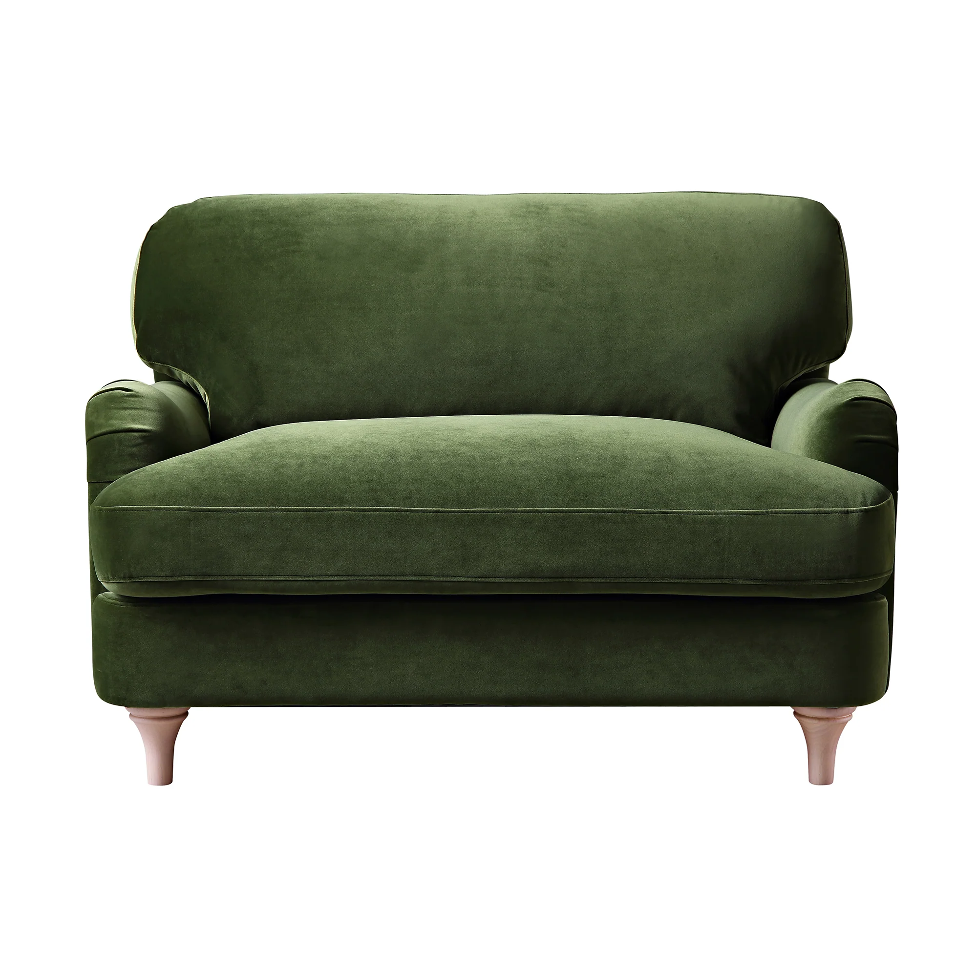 Daphnis Fern Green Velvet Sofa, Loveseat - Image 4