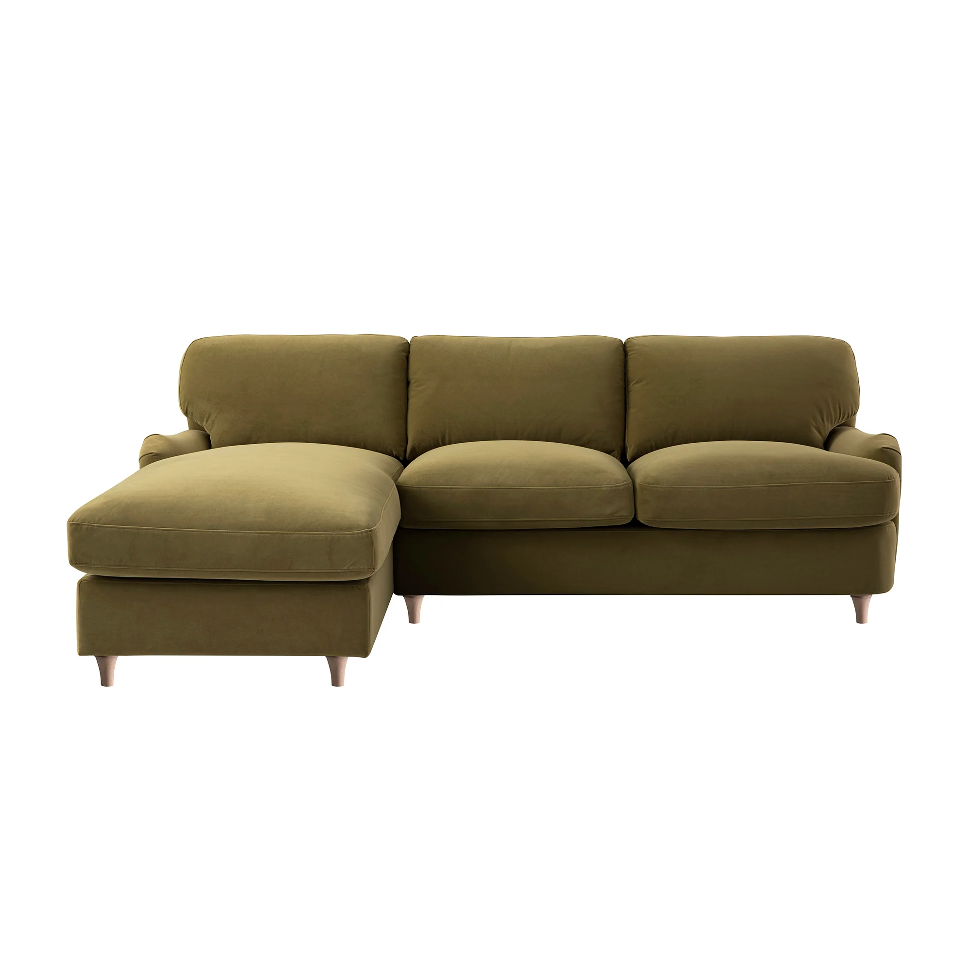 Daphnis Fudge Velvet Sofa Bed, Grande Chaise Left Hand Facing - Image 14