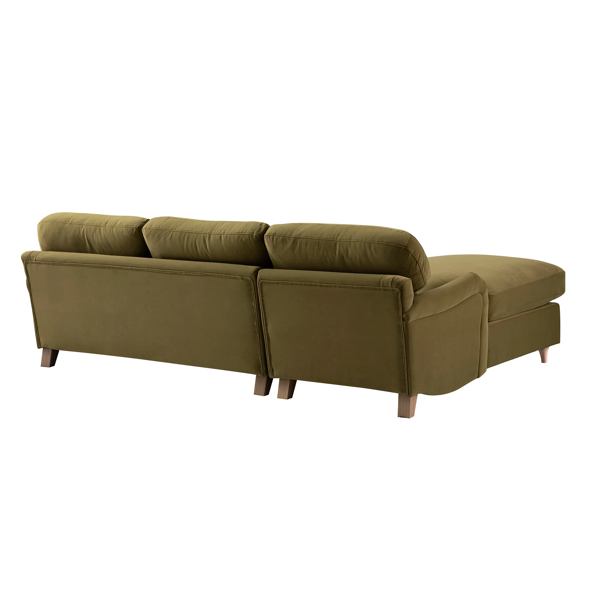 Daphnis Fudge Velvet Sofa Bed, Grande Chaise Left Hand Facing - Image 18