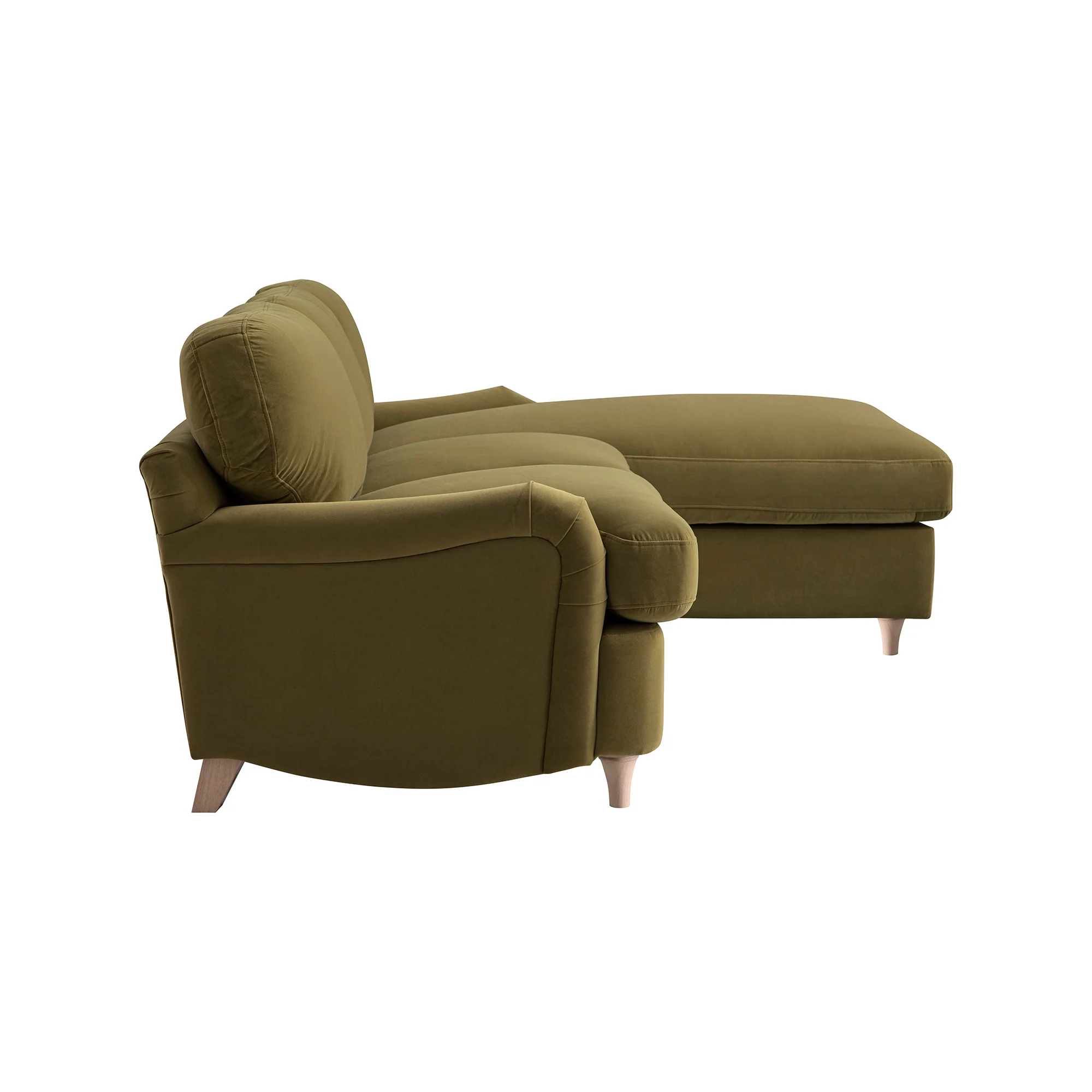 Daphnis Fudge Velvet Sofa Bed, Grande Chaise Right Hand Facing - Image 17