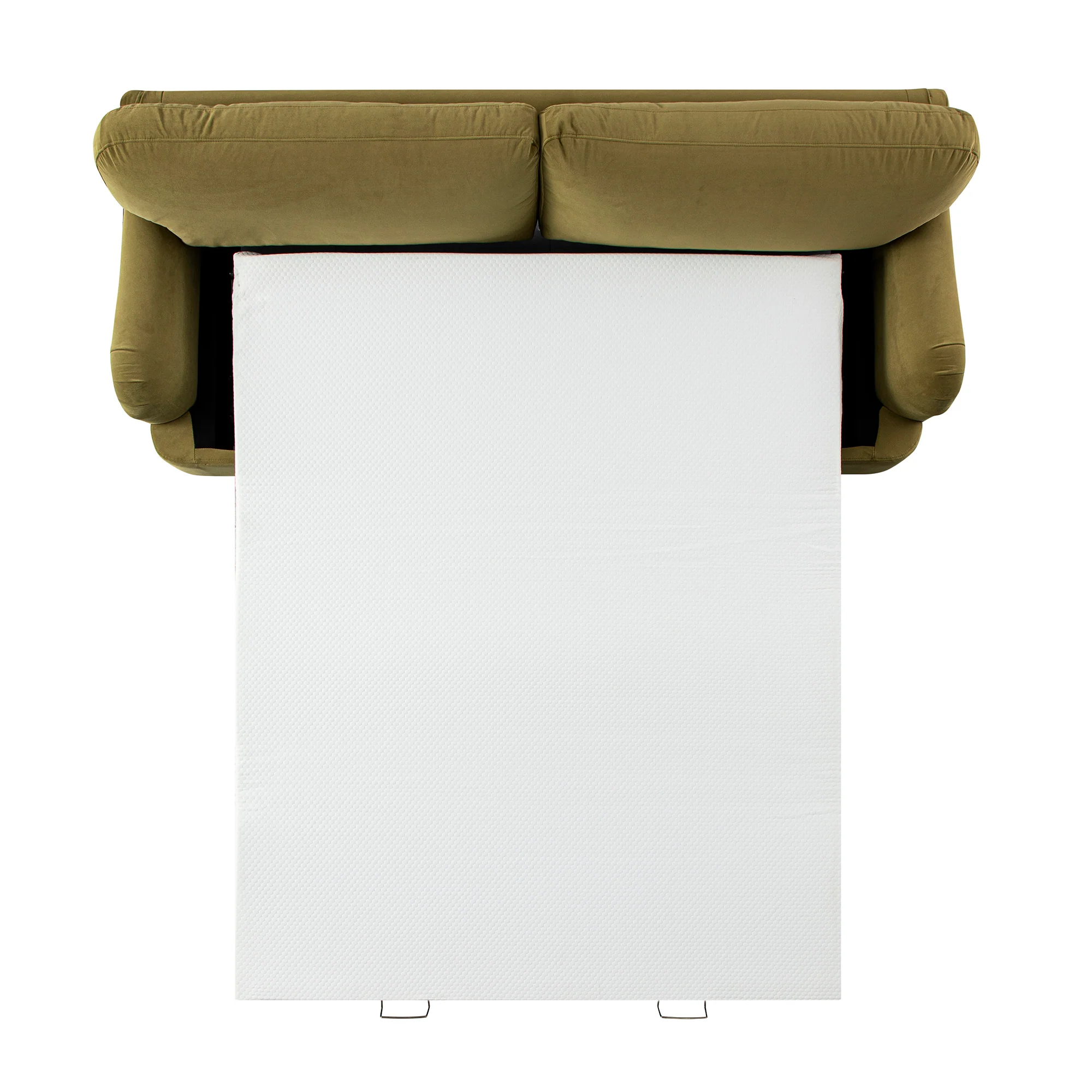 Daphnis Fudge Velvet Sofa Bed, Large 3-Seater - Image 14