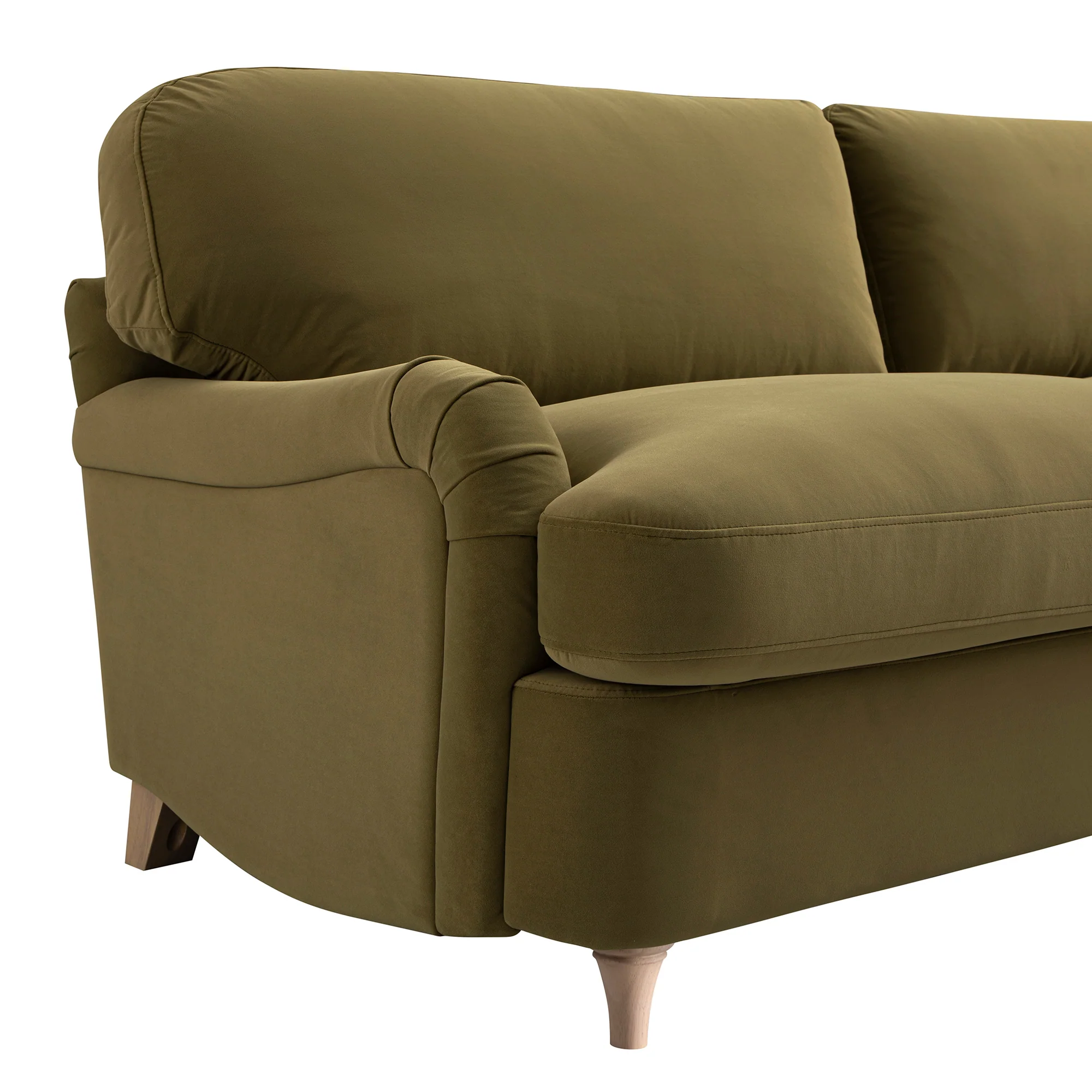 Daphnis Fudge Velvet Sofa Bed, Large 3-Seater - Image 17