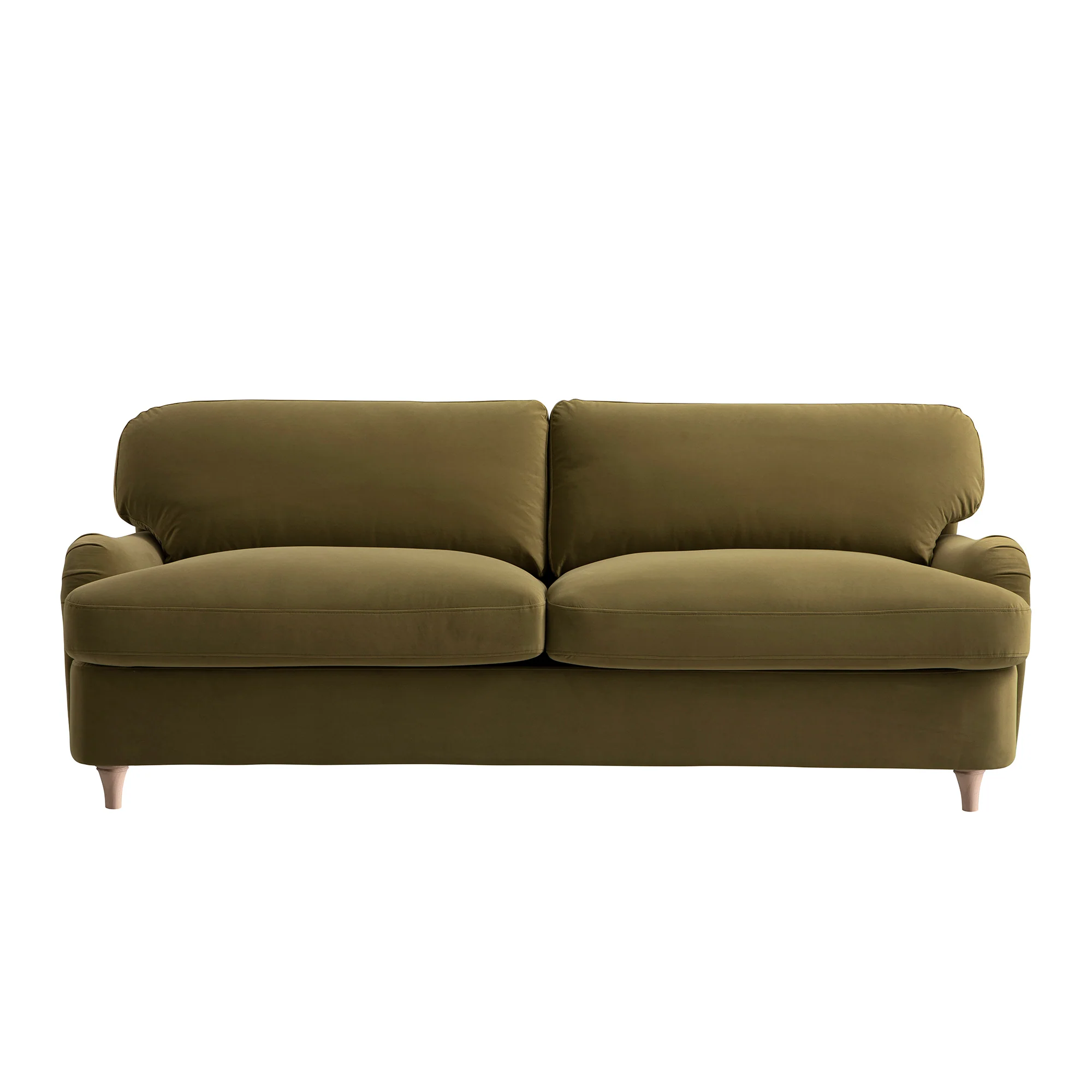 Daphnis Fudge Velvet Sofa Bed, Large 3-Seater - Image 9