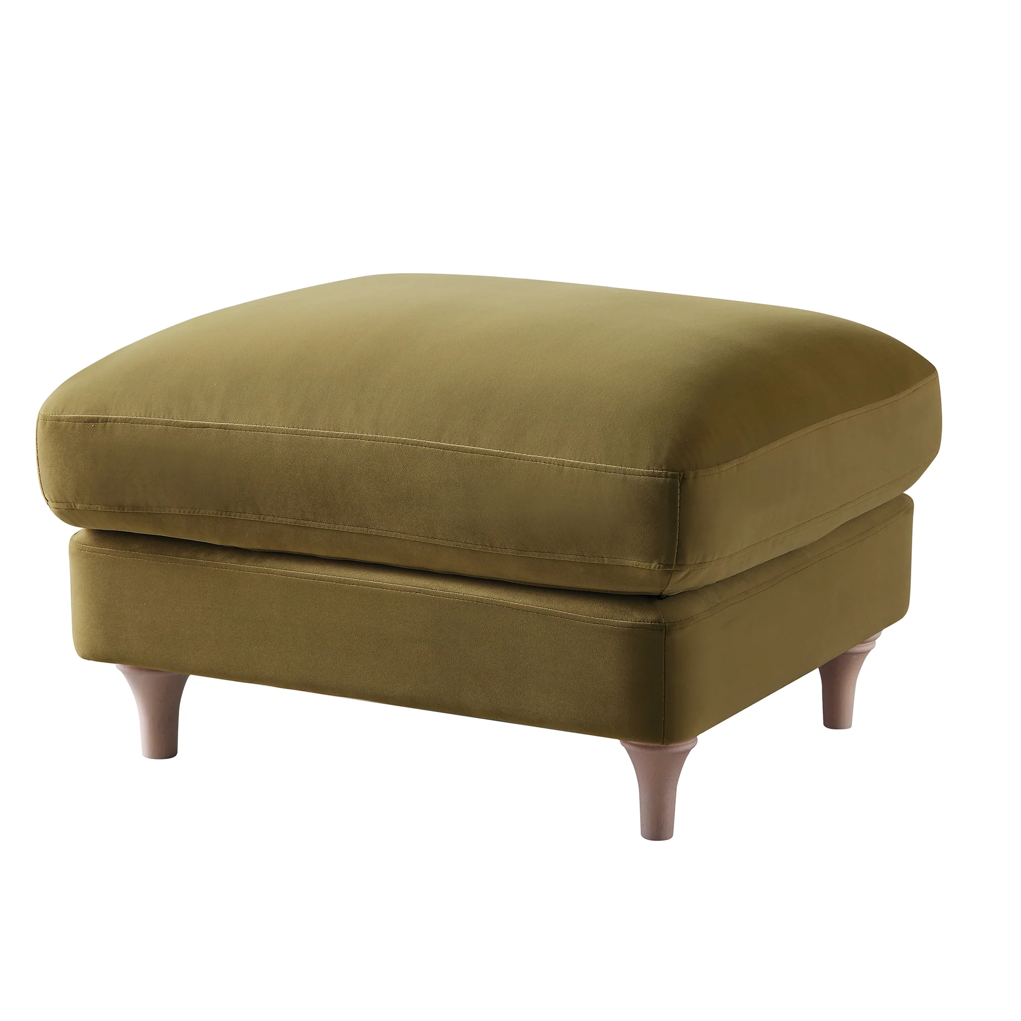 Daphnis Fudge Velvet Sofa, Footstool - Image 6