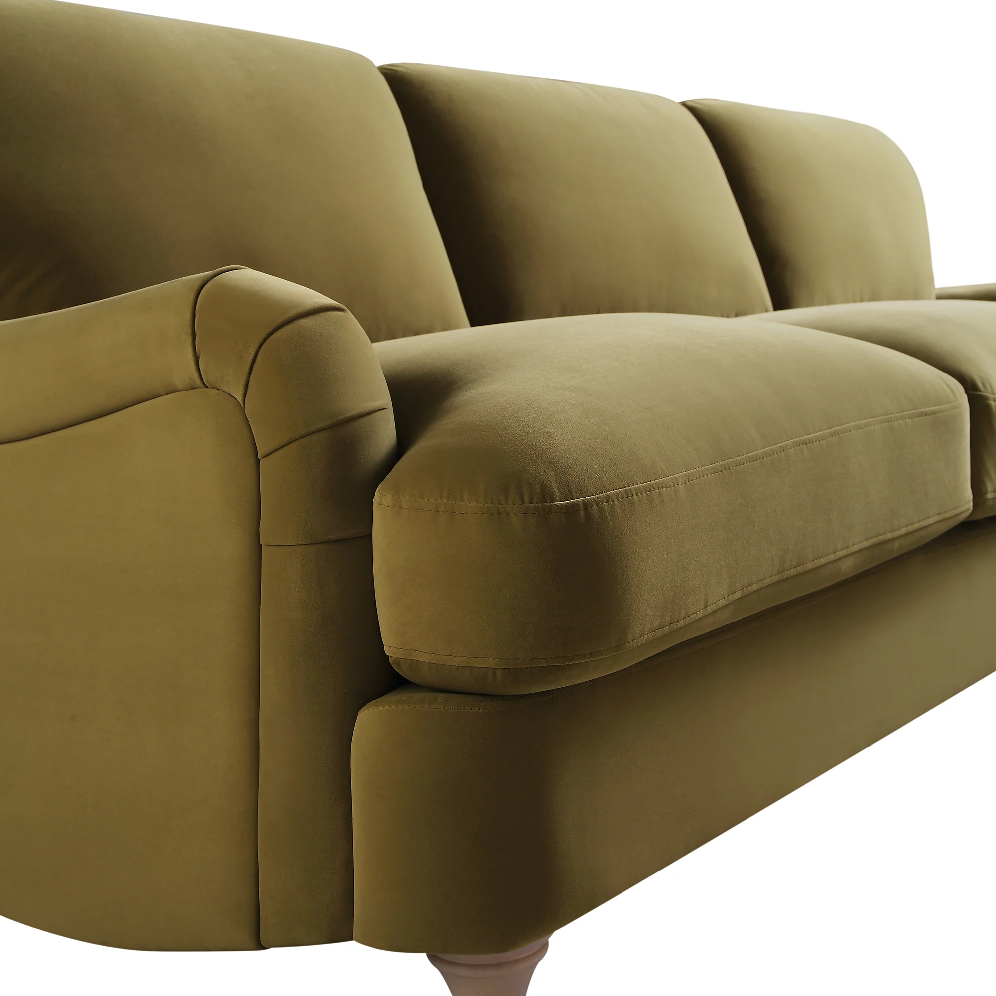Daphnis Fudge Velvet Sofa, Grande Chaise Sofa Right Hand Facing - Image 13