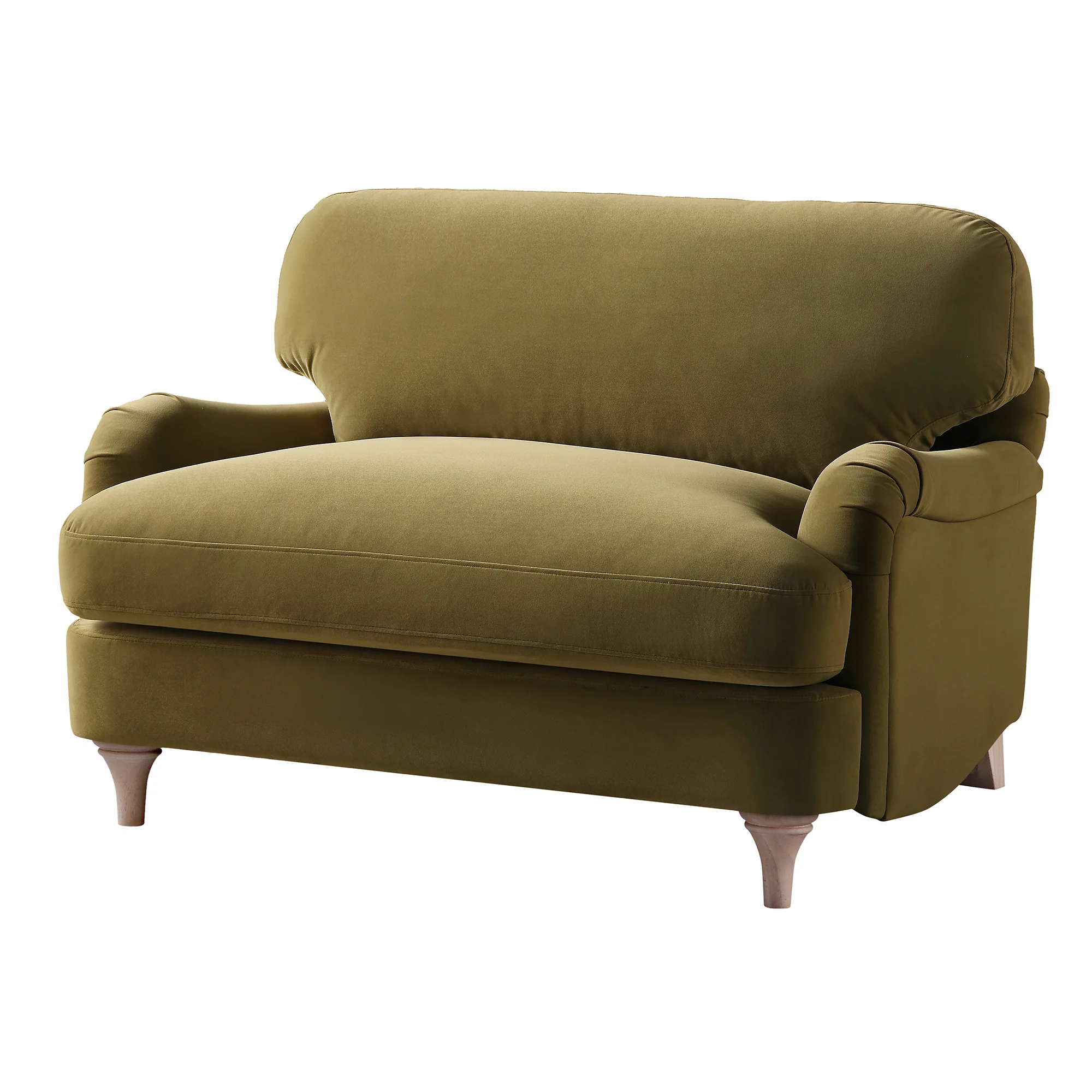 Daphnis Fudge Velvet Sofa, Loveseat - Image 6
