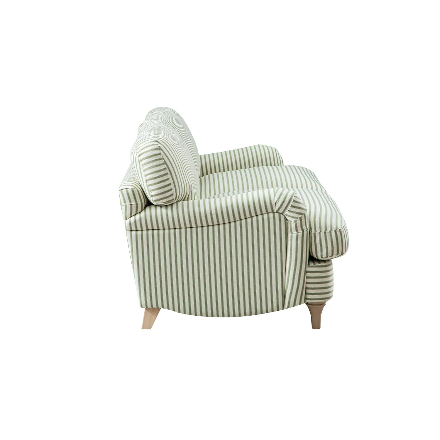 Daphnis Green Striped Linen Blend Sofa, 2-Seater - Image 10