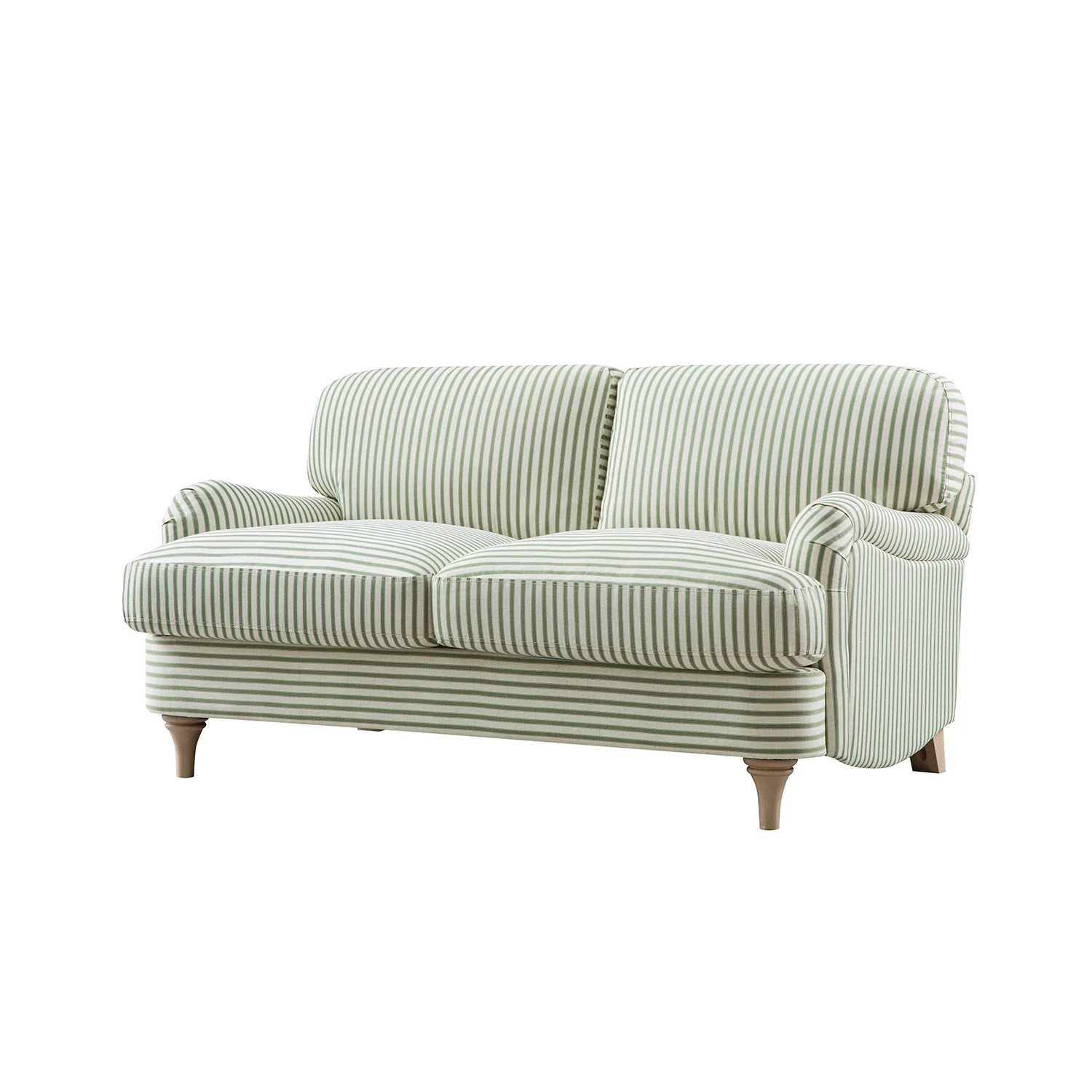 Daphnis Green Striped Linen Blend Sofa, 2-Seater - Image 7