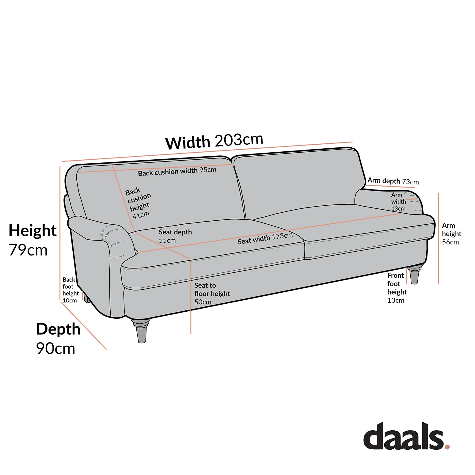 Daphnis Camel Velvet Sofa, 3-Seater - Image 7