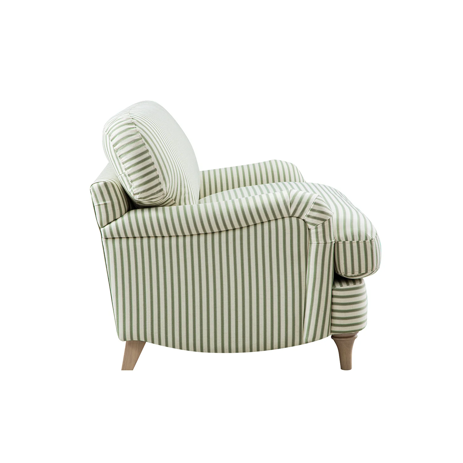 Daphnis Green Striped Linen Blend Sofa, Loveseat - Image 10
