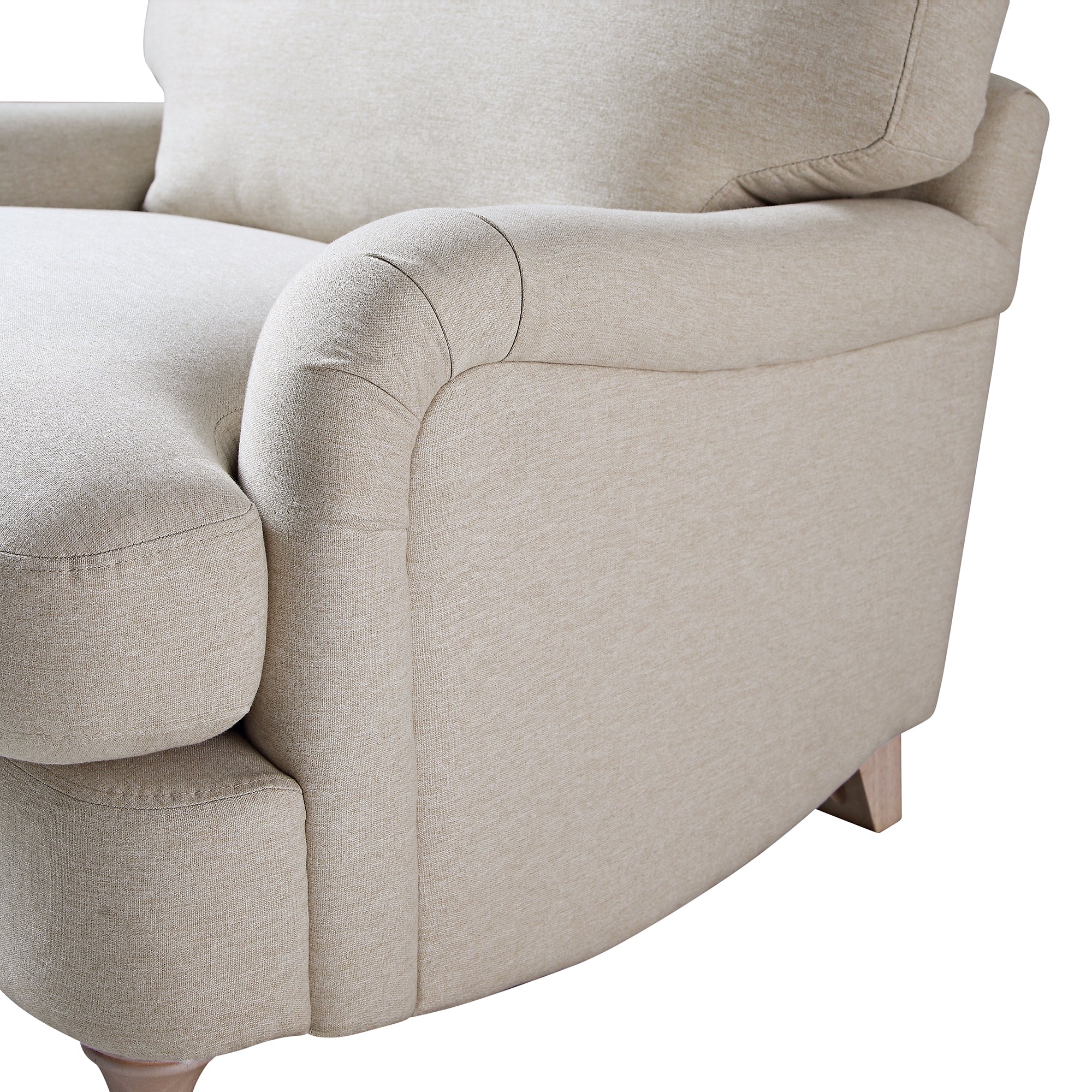 Daphnis Oatmeal Fabric Sofa, 1-Seater - Image 11