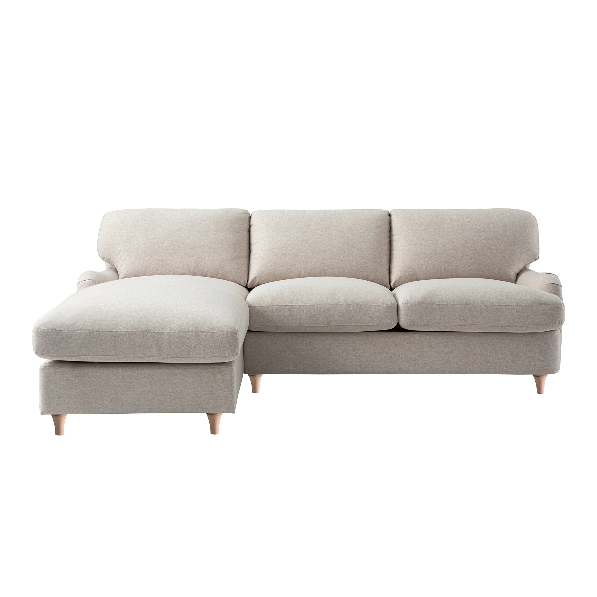 Daphnis Oatmeal Fabric Sofa Bed, Grande Chaise Left Hand Facing - Image 12