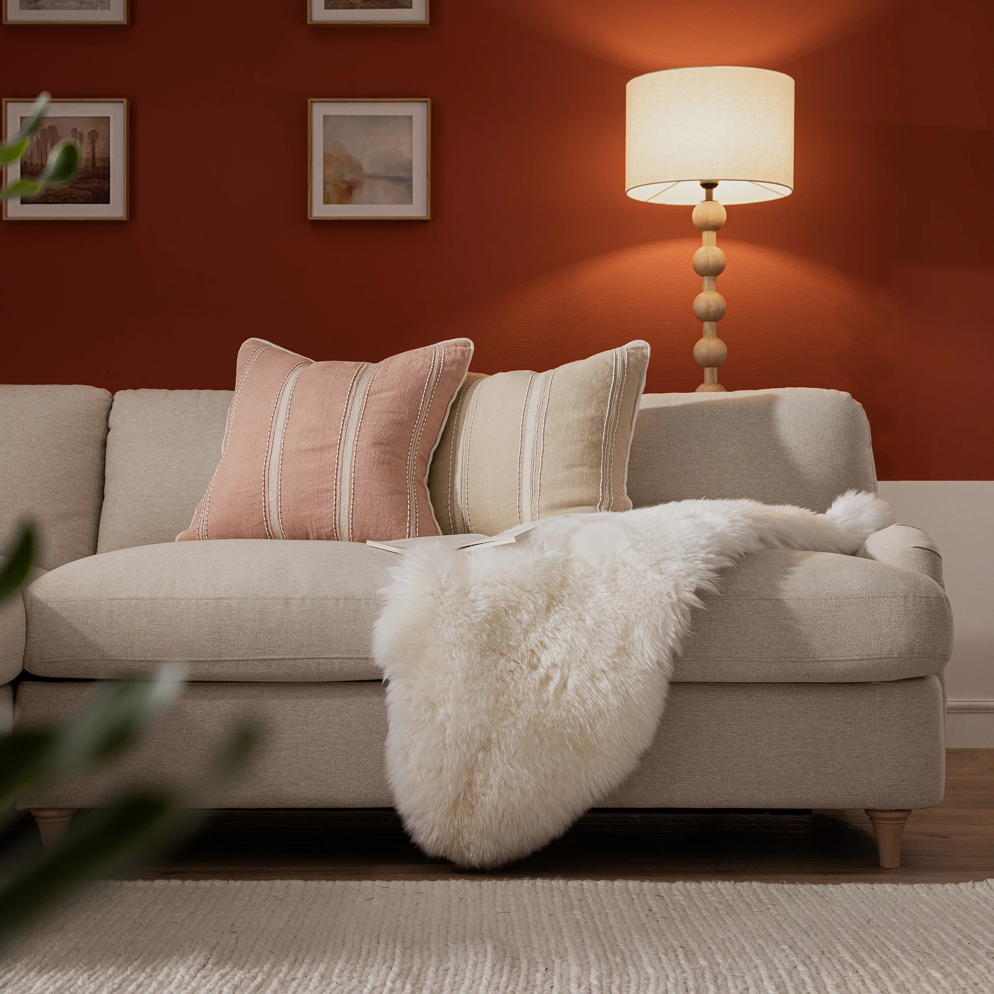 Daphnis Oatmeal Fabric Sofa Bed, Grande Chaise Left Hand Facing - Image 6