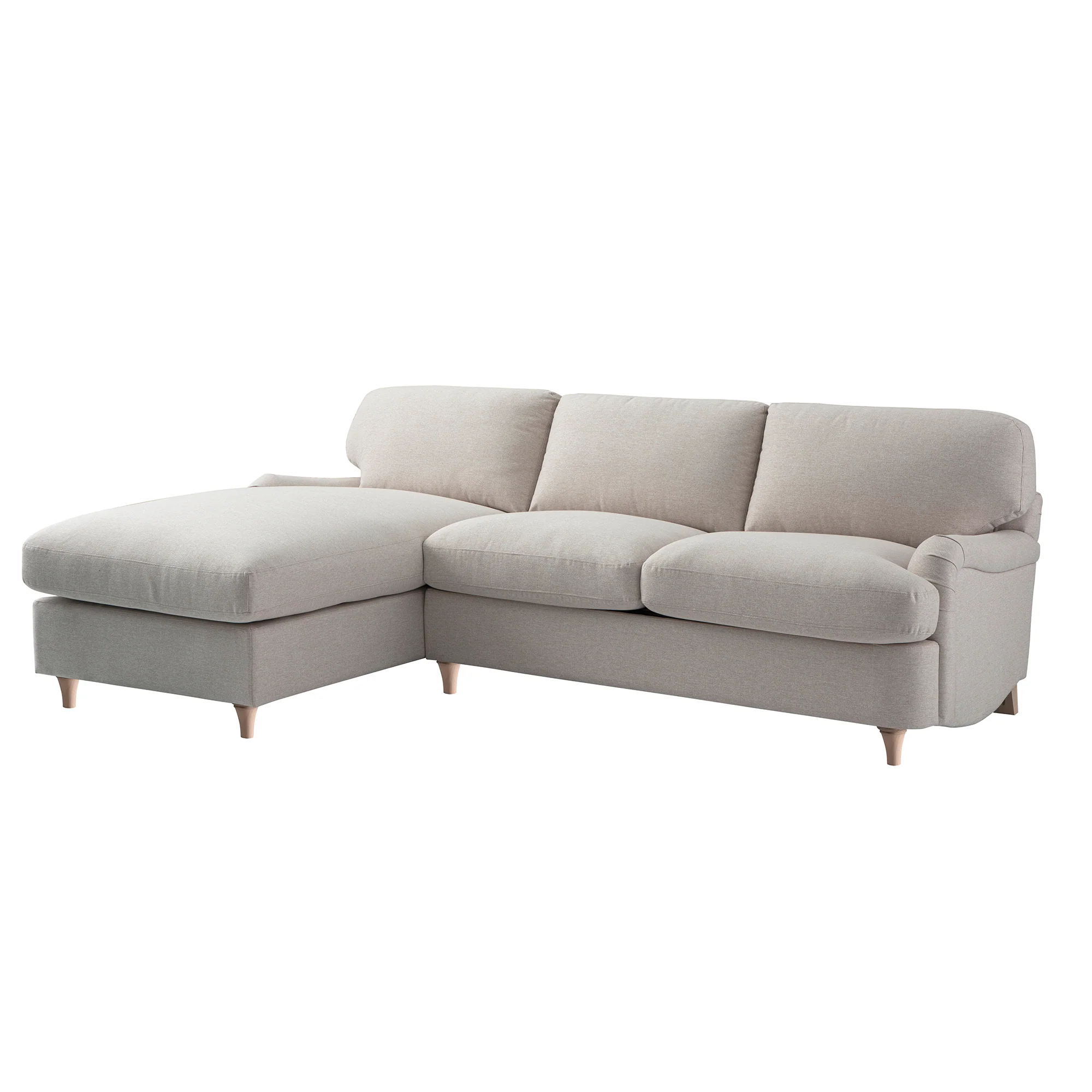 Daphnis Oatmeal Fabric Sofa Bed, Grande Chaise Left Hand Facing - Image 9
