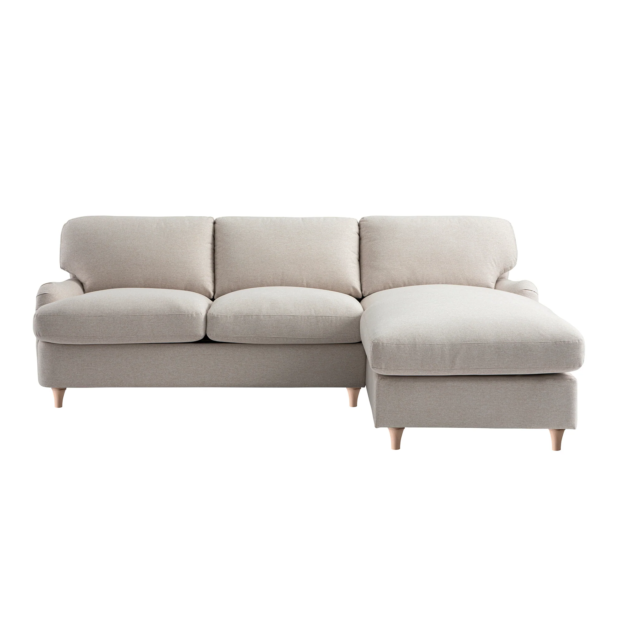 Daphnis Oatmeal Fabric Sofa Bed, Grande Chaise Right Hand Facing - Image 12