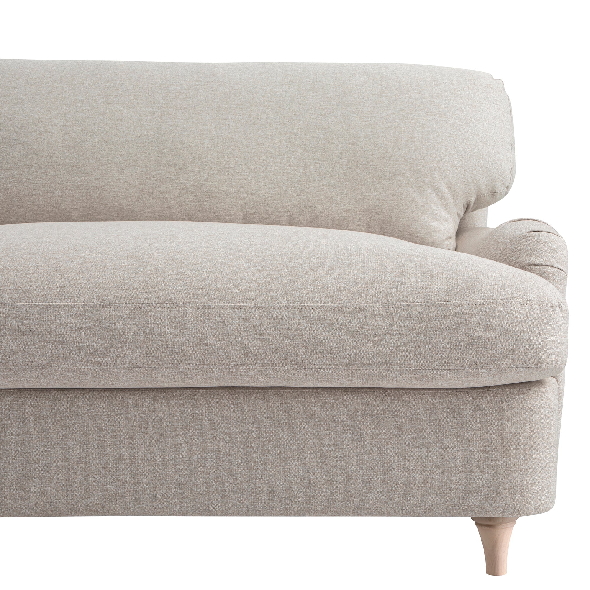 Daphnis Oatmeal Fabric Sofa Bed, Loveseat - Image 18