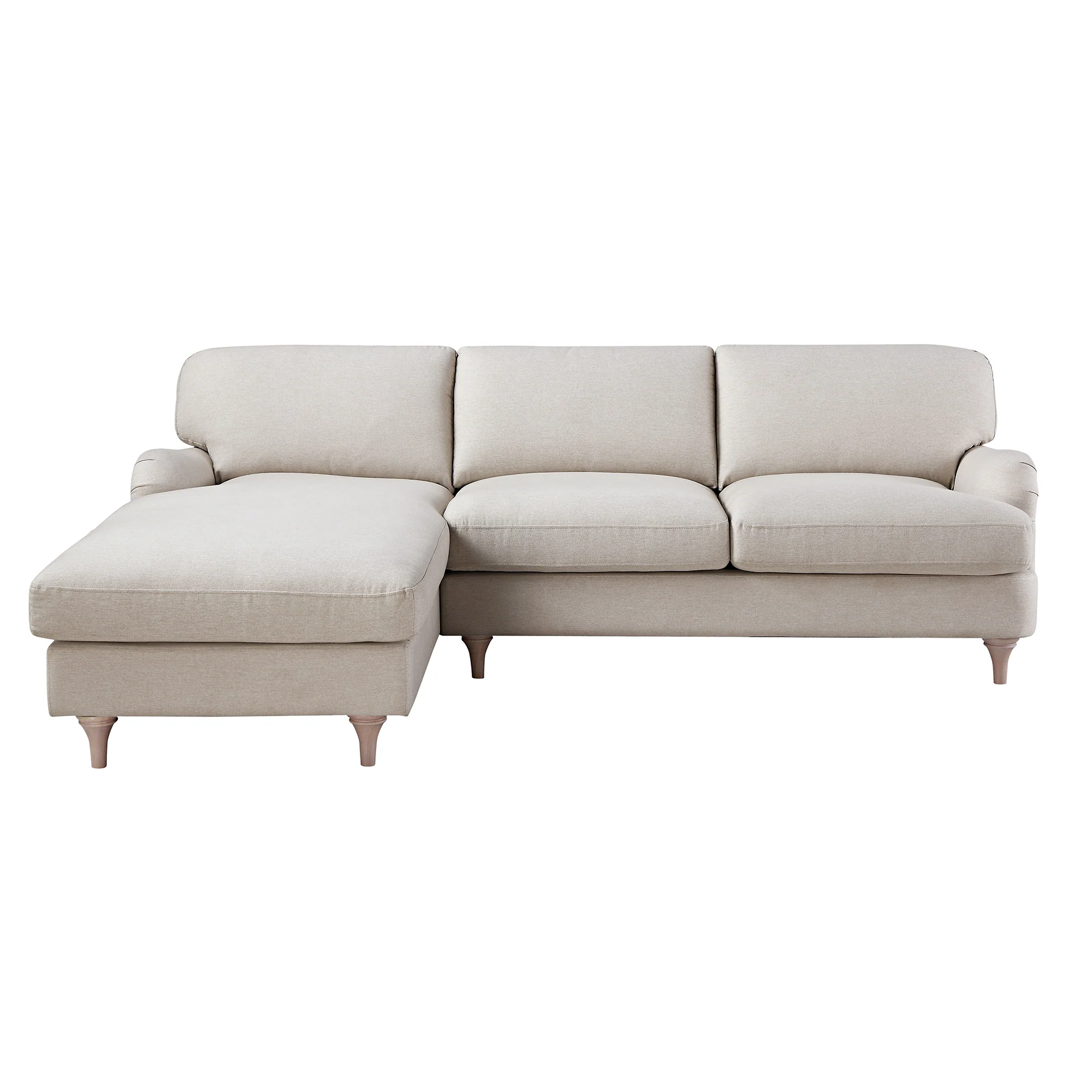 Daphnis Oatmeal Fabric Sofa, Grande Chaise Sofa Left Hand Facing - Image 5