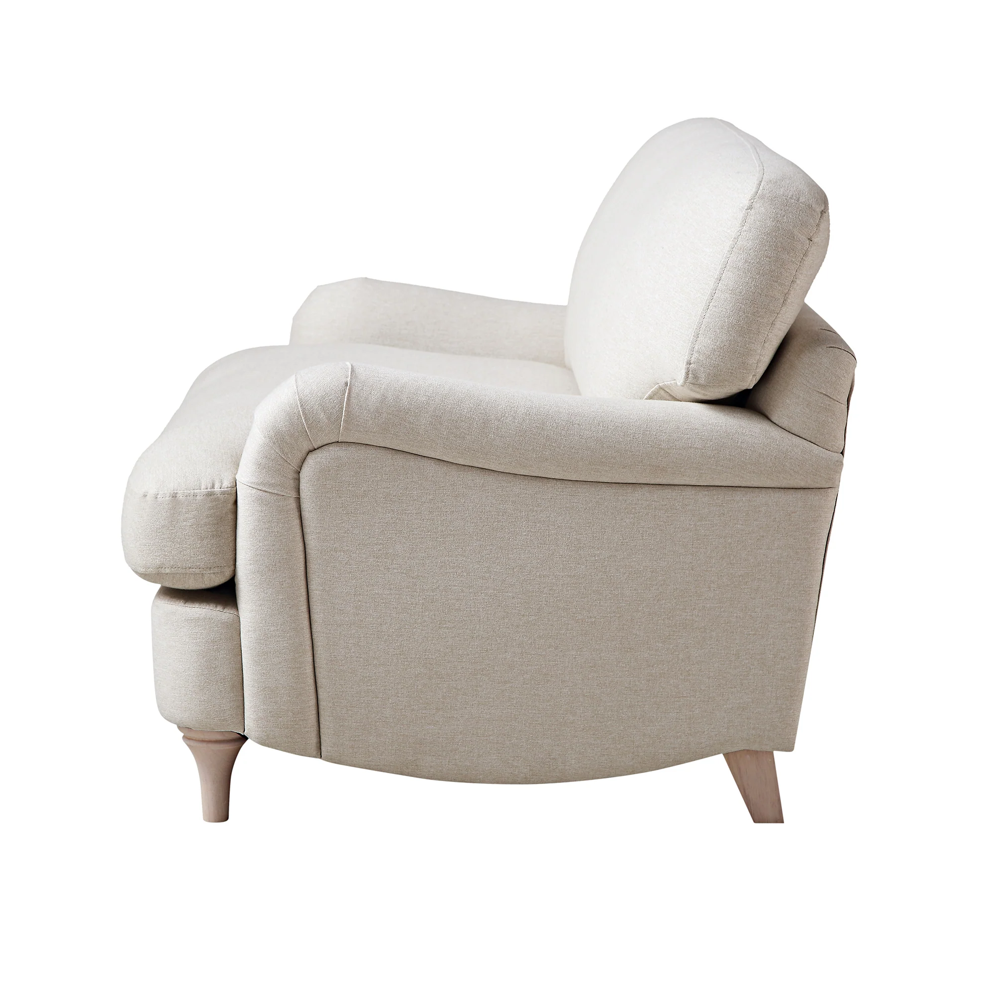 Daphnis Oatmeal Fabric Sofa, Loveseat - Image 8