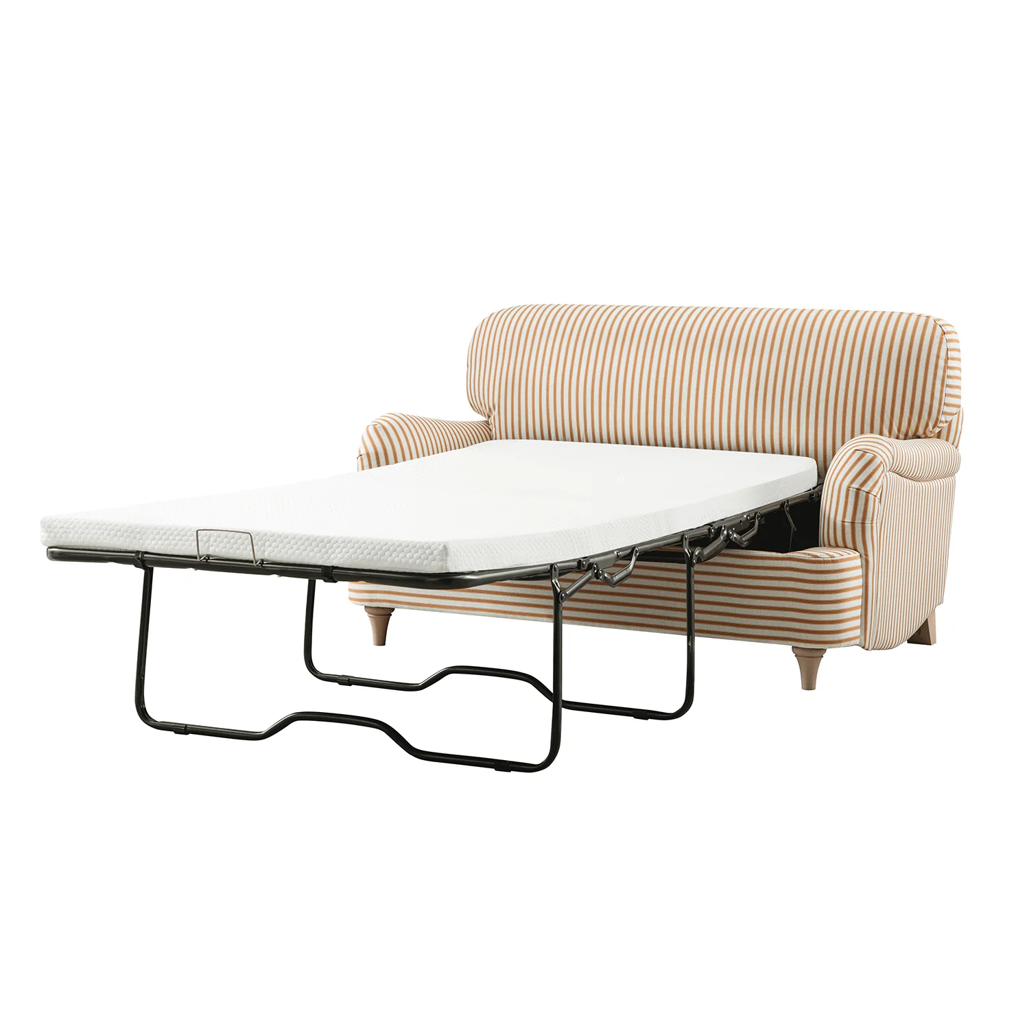 Daphnis Ochre Striped Linen Blend Fabric Sofa Bed, Loveseat - Image 11