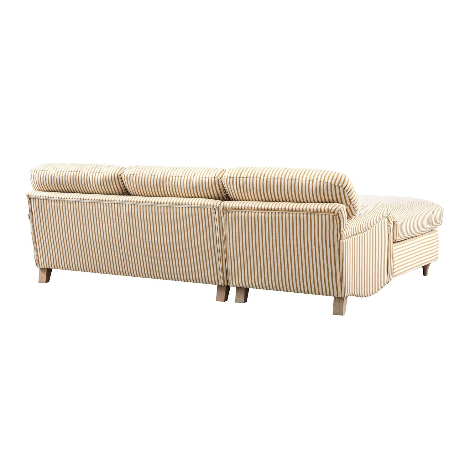 Daphnis Ochre Striped Linen Blend Sofa Bed, Grande Chaise Left Hand Facing - Image 15