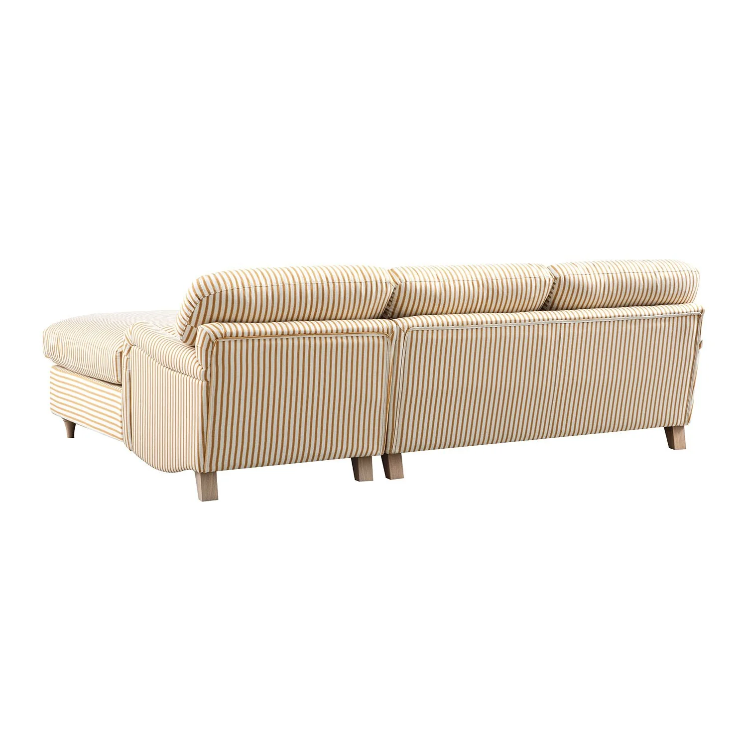 Daphnis Ochre Striped Linen Blend Sofa Bed, Grande Chaise Right Hand Facing - Image 14