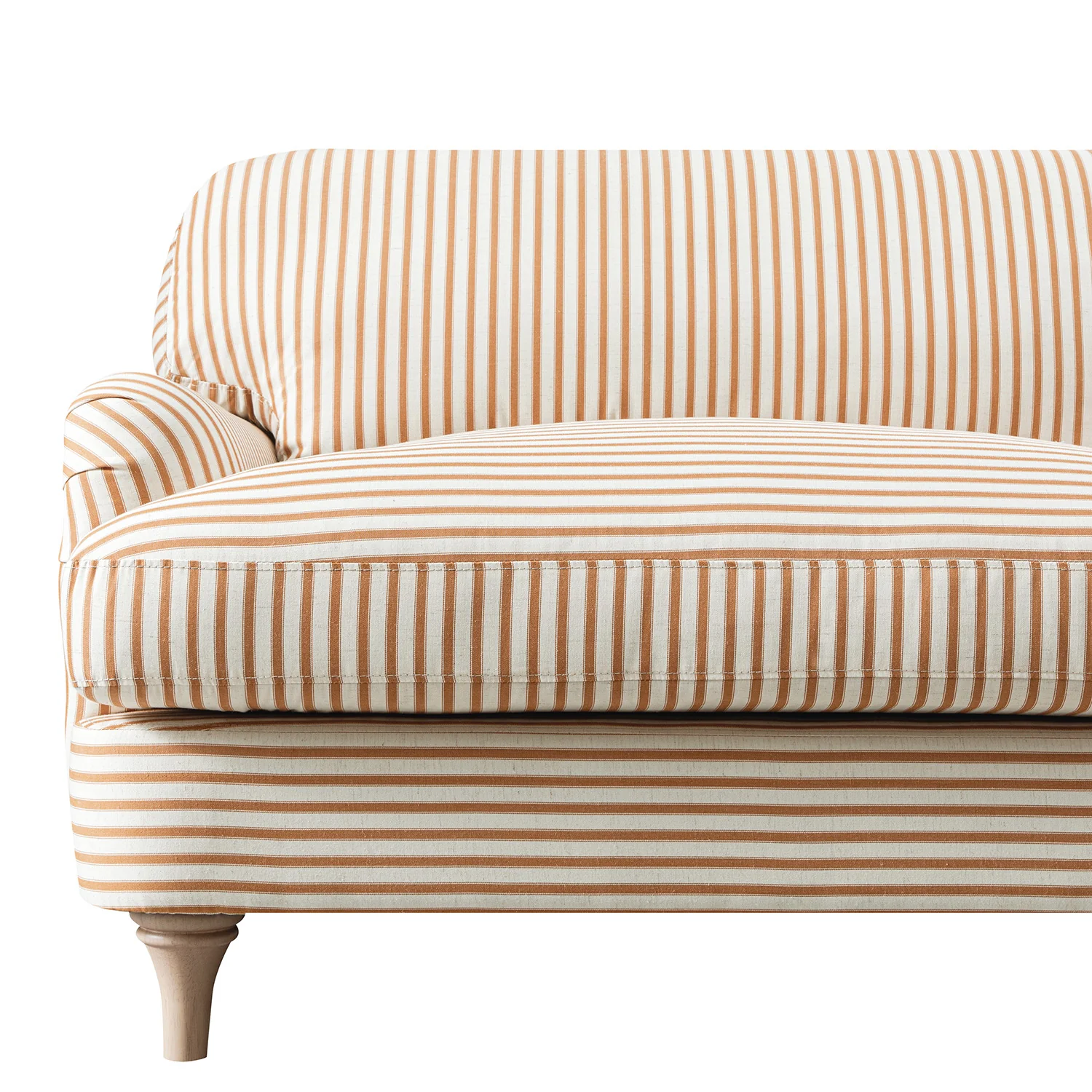 Daphnis Ochre Striped Linen Blend Sofa, Loveseat - Image 12