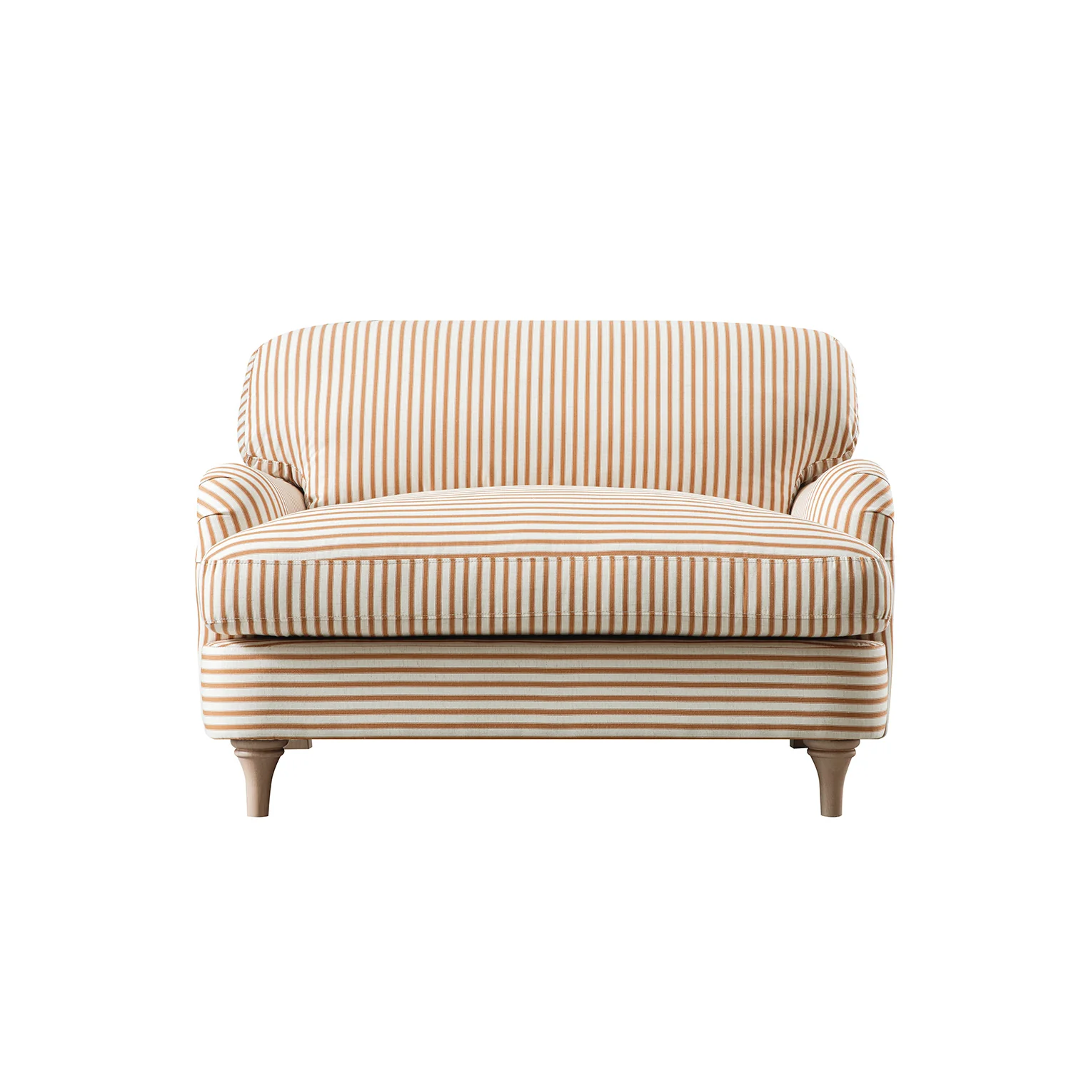 Daphnis Ochre Striped Linen Blend Sofa, Loveseat - Image 6