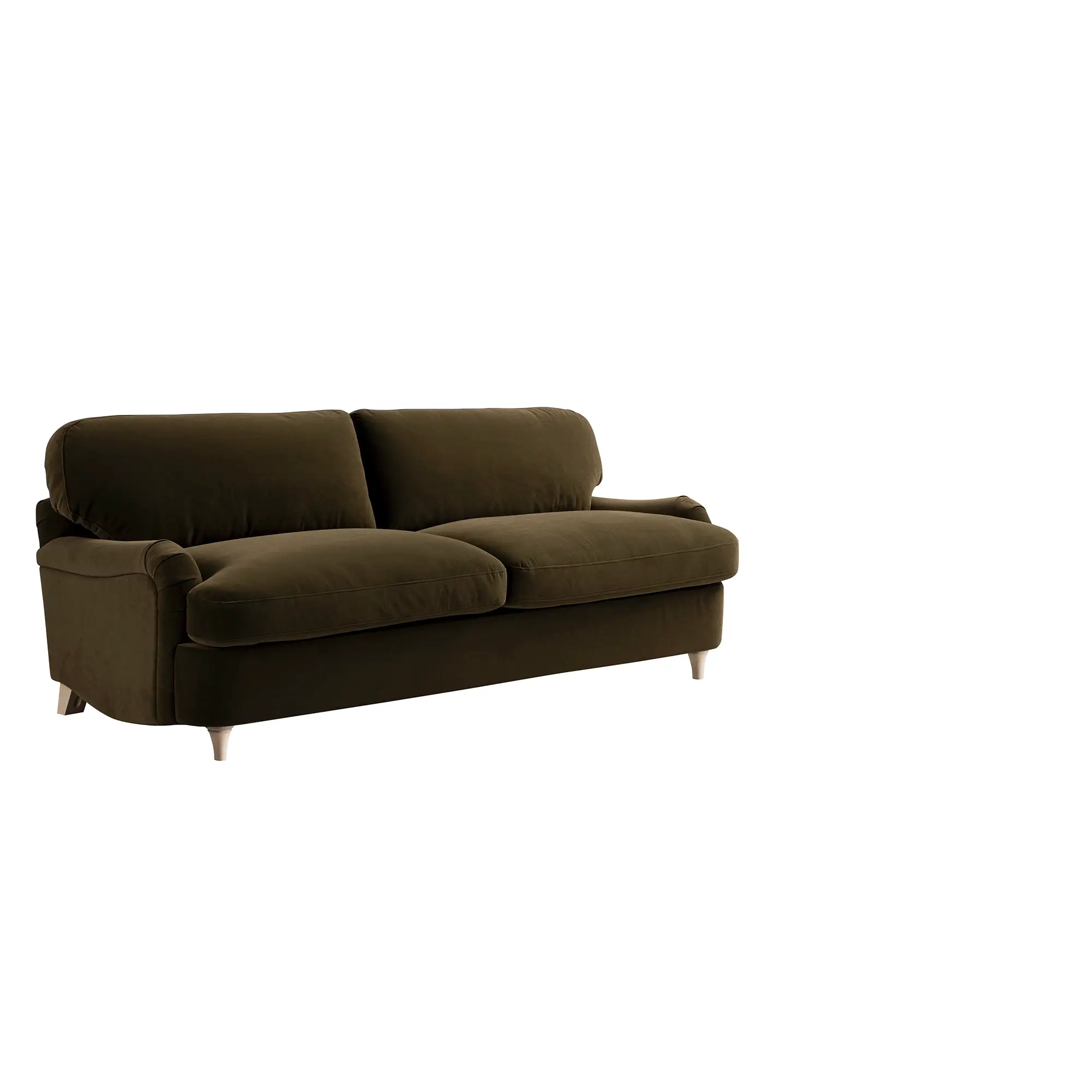 Daphnis Seaweed Velvet Sofa Bed, Large 3-Seater - Image 14